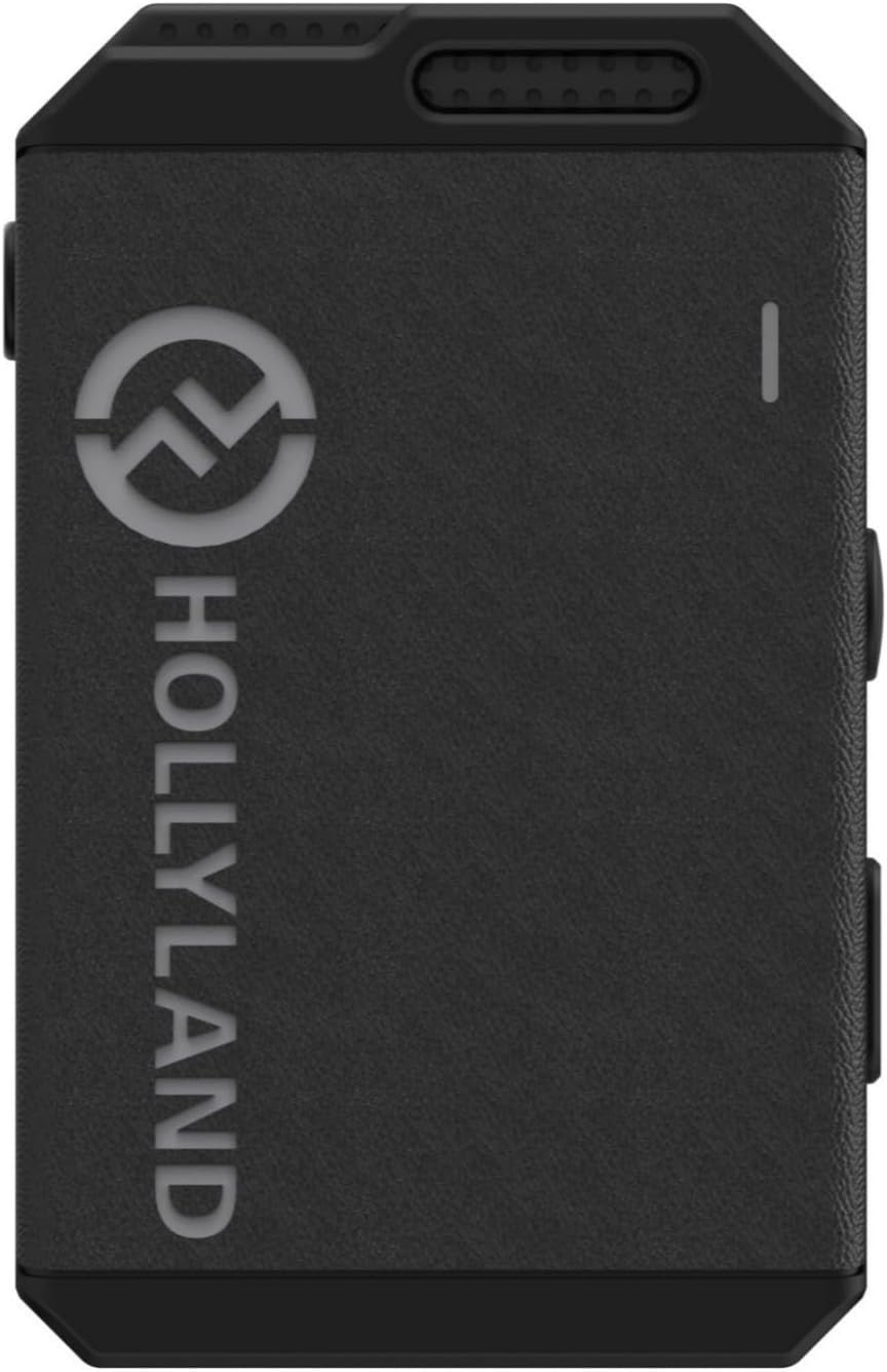 Hollyland Lark MAX Duo Wireless Mic System with Professional Noise Cancelation Compatible with DSLR Camera, iPhone, Android, PC Bundle with Lavalier Microphones and Hardshell Case (4 Items)