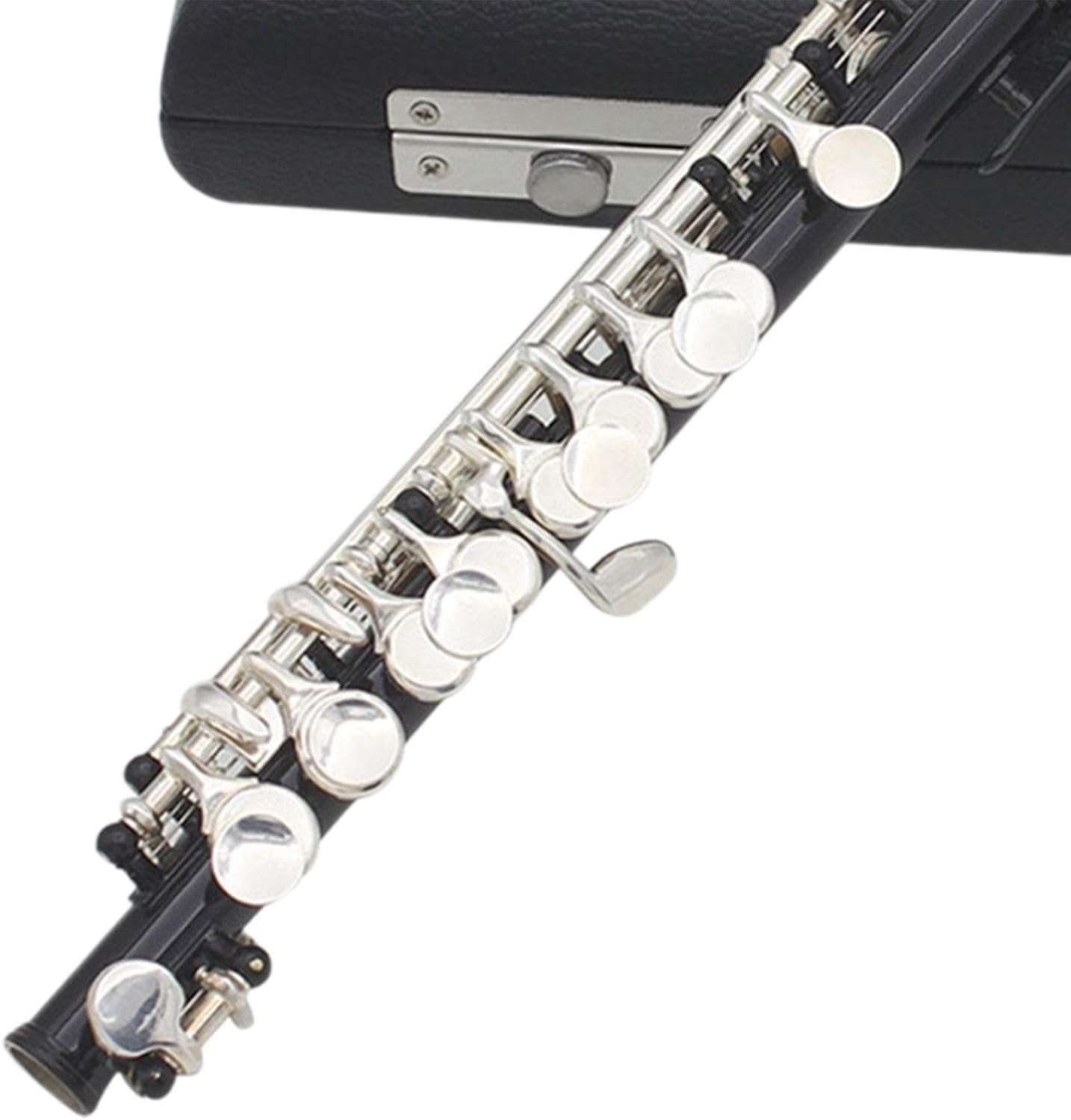 C Key Piccolo Lightweight Easy to Play Woodwind Instrument 16 Hole Flute for Stage Performance Practice Classroom Beginner, Black