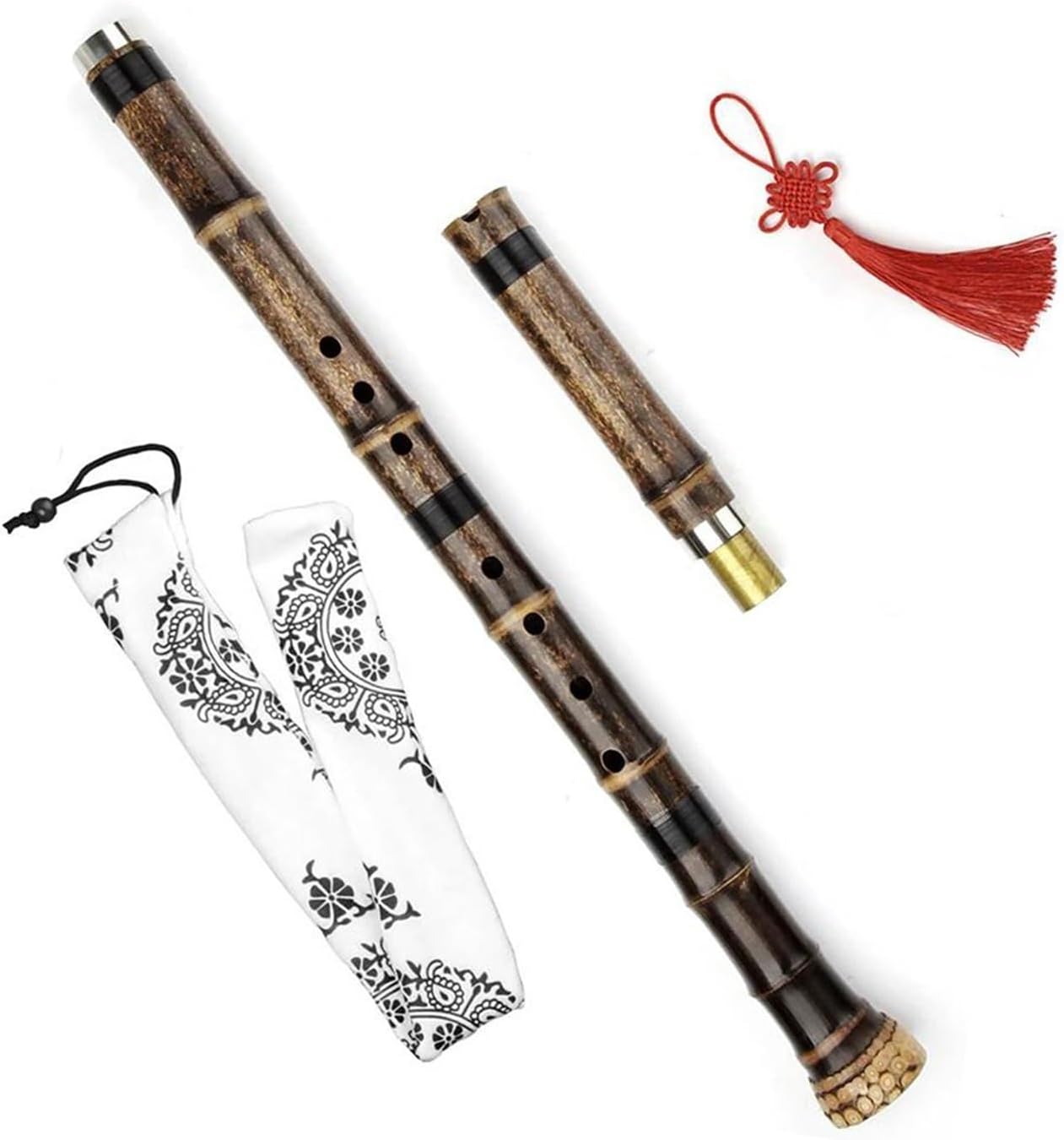 C Bamboo Flute Professional 8 Hole Woodwind Instrument Beginner Flute(F KEY)