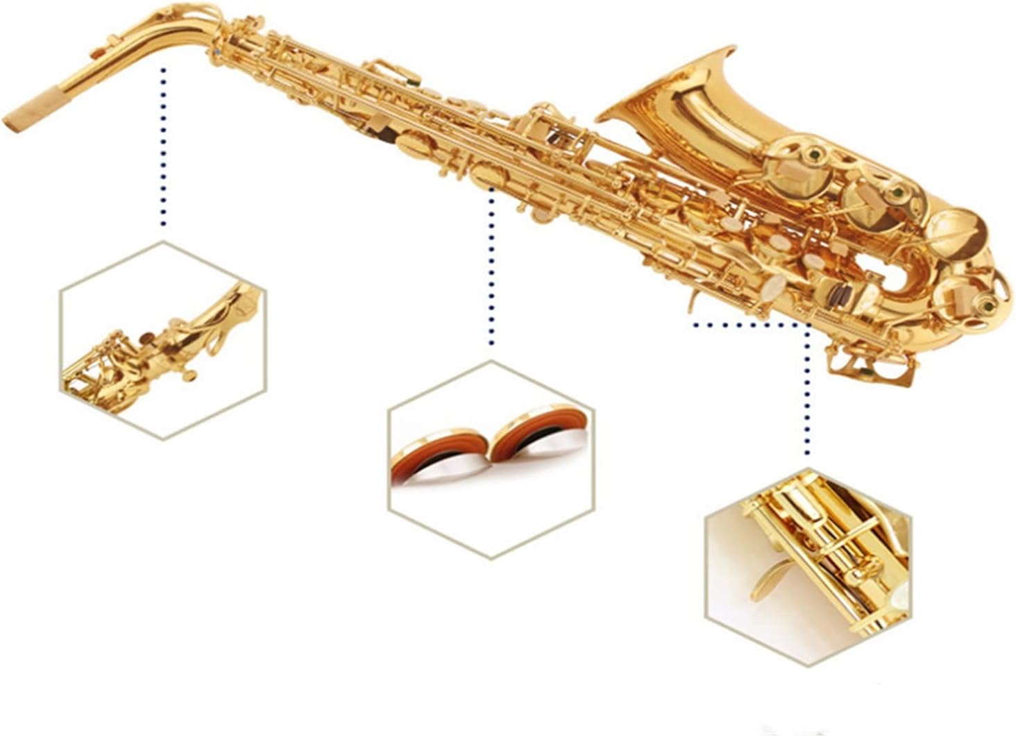Saxophone Straight Beginner E Flat Alto Saxophone/Wind Instrument