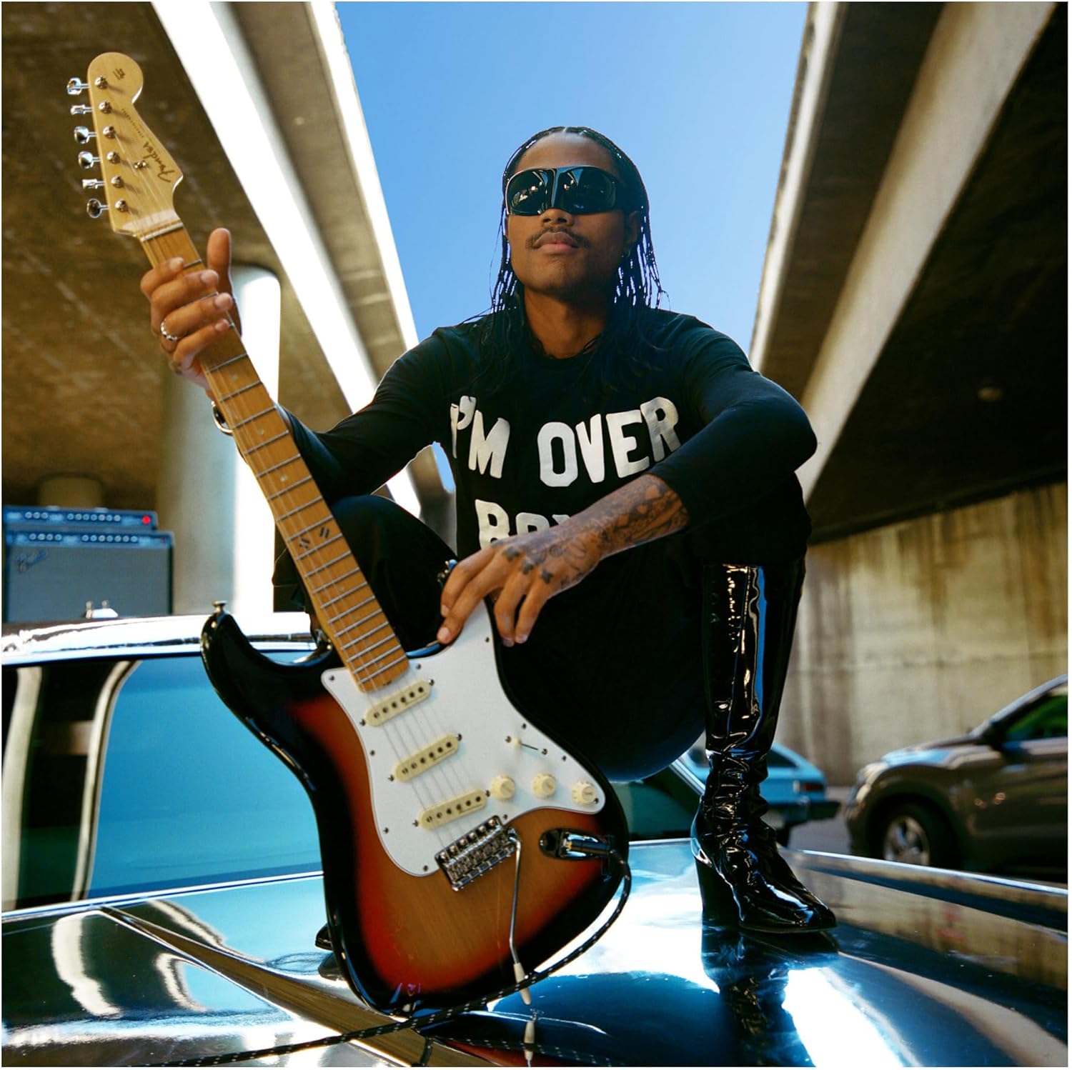 Fender Steve Lacy People Pleaser Stratocaster Electric Guitar - Chaos Burst