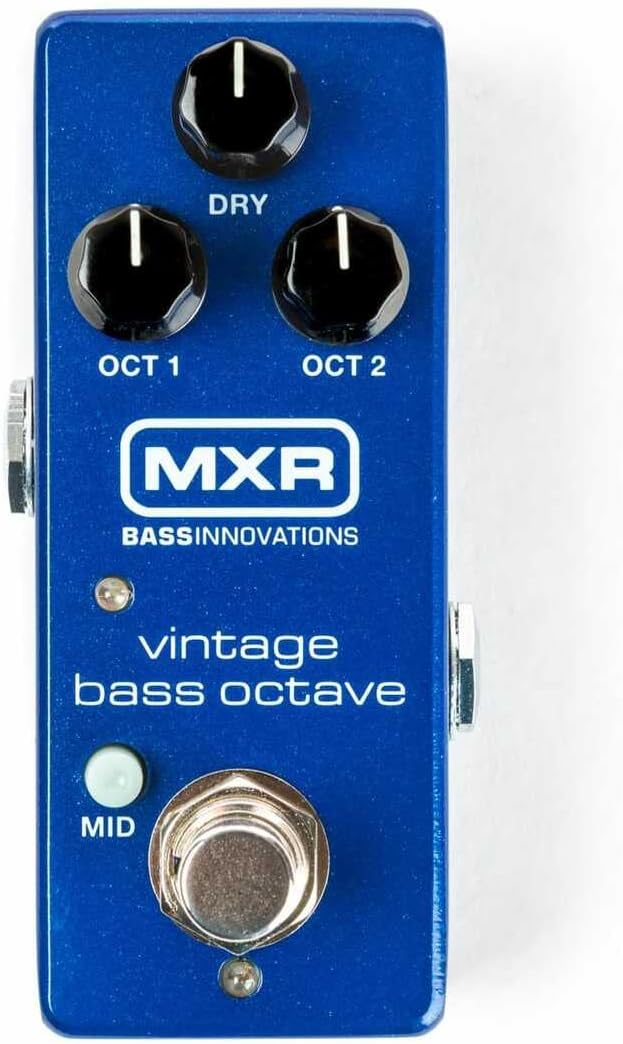 Briskdrop MXR M280 Vintage Bass Octave Effects Pedal Bundle with Dunlop Pick Pack and Super Bright Bass Strings, M280-PVP117-DBSBN