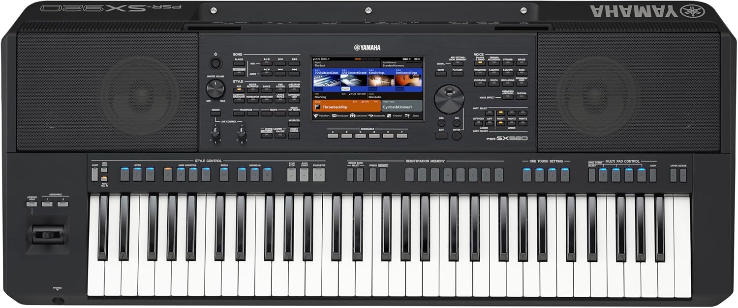 Yamaha 61-Key Arranger Keyboard with Premium Sound, Live Control Knobs and Included Content PSRSX920