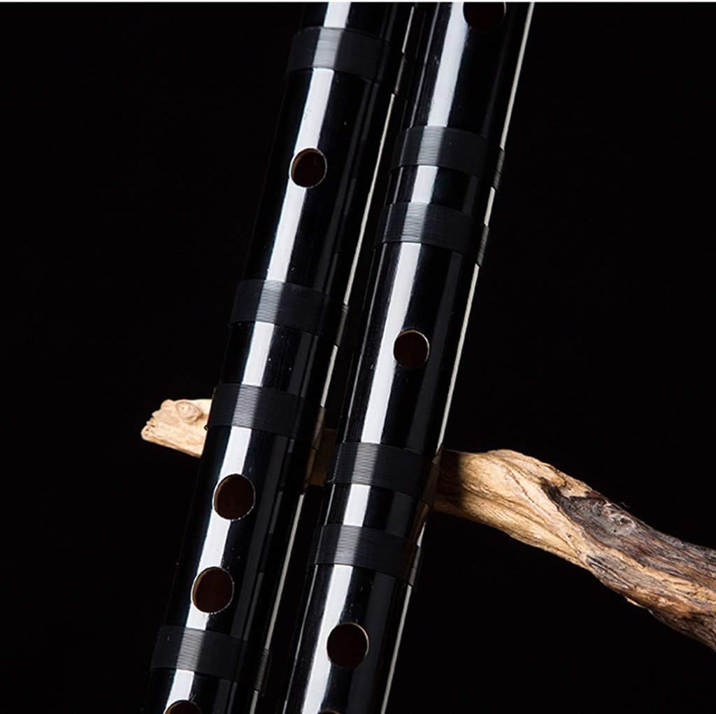 Flute C D E F G Key Bamboo Flute Chinese Traditional Musical Instrument Black Vertical Woodwind Instrument C Flute Musical Instrument (Size : C Tone)