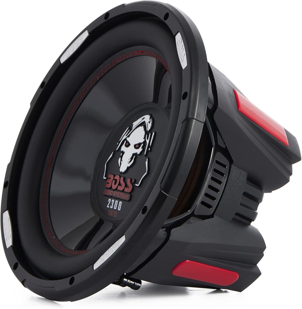BOSS Audio Systems Phantom 12 Inch 2300 Watts 4 Ohm Dual Copper Voice Coal Car Audio Stereo Subwoofer Speaker with Poly Injection Cone