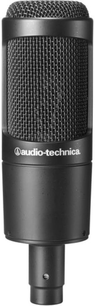 Audio-Technica AT2035 Cardioid Condenser Microphone Bundle with Audio Interface + Microphone Arm + Pop Filter + XLR Cable + Cleaning Cloth (6 Items)