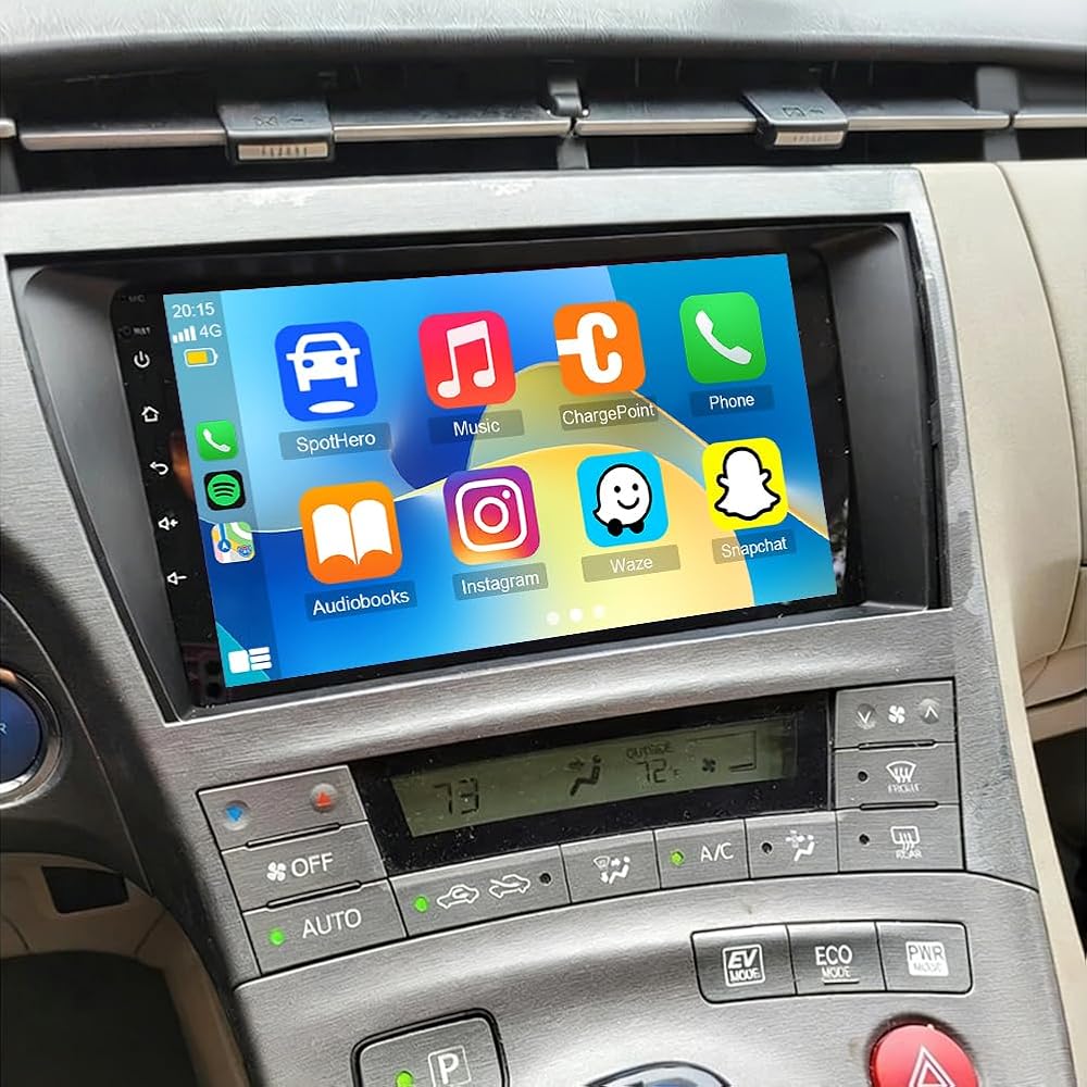 2G+64G Car Radio for Toyota Prius 2010-2015 with Wireless Carplay Android Auto,9 in HD Touchscreen Android 15 Car Radio Stereo with Backup Camera Bluetooth AM/FM/RDS Wi-Fi GPS