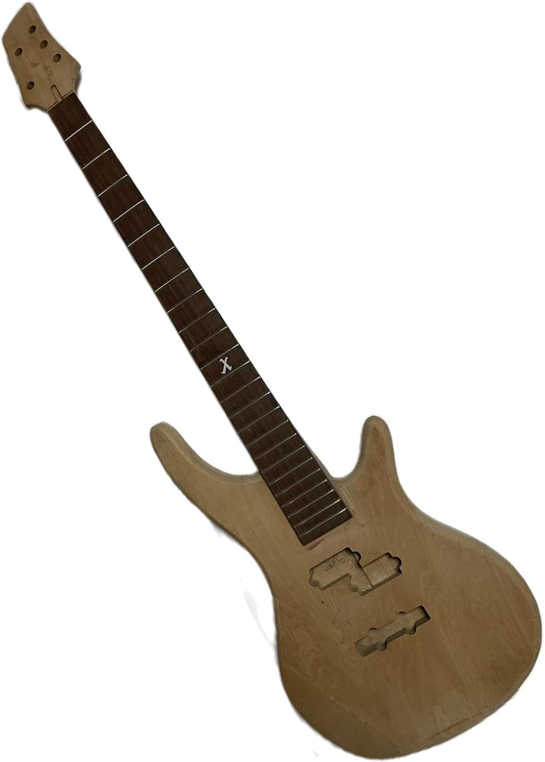 Guitar Body Guitar Replacement Parts 5 Strings Right Hand With Frets Unfinished Electric Bass Guitar 43inch Top Solid Wood Body Uncolored Bassguitar