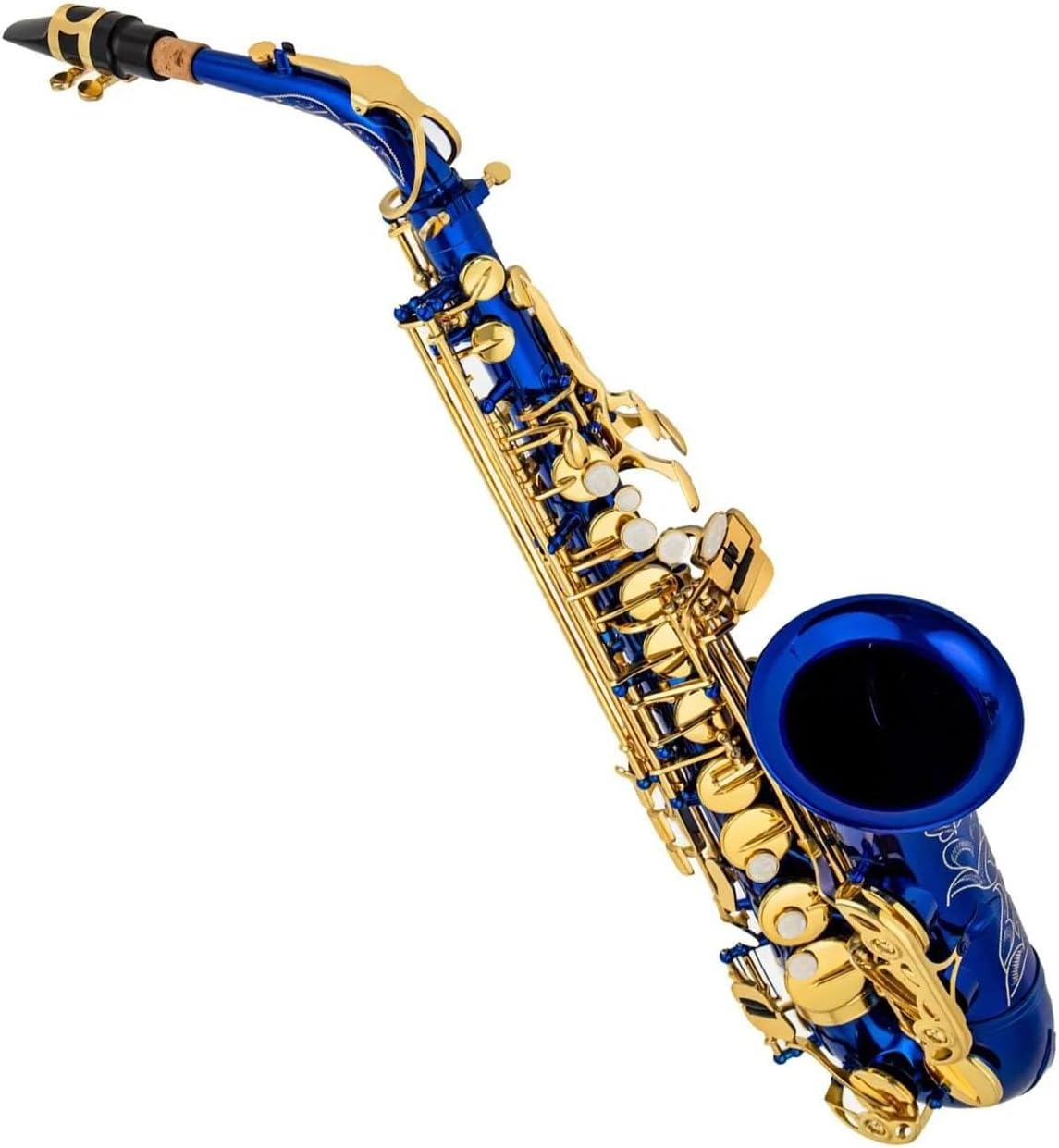 Woodwind Instruments Alto Saxophone Wind Instrument E Beginner Adult Professiona Grade Saxophone Full Set Of Accessories (Color : Blue)