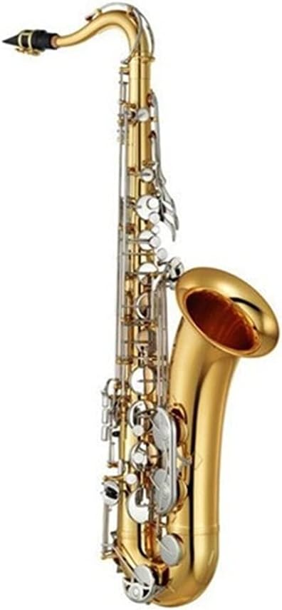 Japan Tenor Flat B Saxophone Gold Lacquer Saxophone Tenor Falling E Sax Silver Keys Tenor Saxphone Student Saxophone (Color : Double Color)