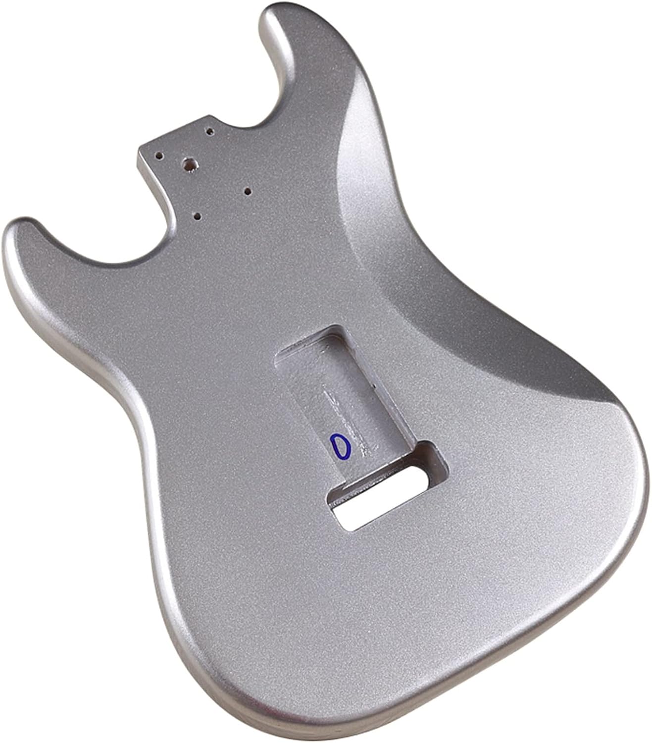 FLFL Electric Guitar Body Silver Color Guitar Body for Strat ST Electric Guitar Barrel Accessories Unfinished Guitar Kit
