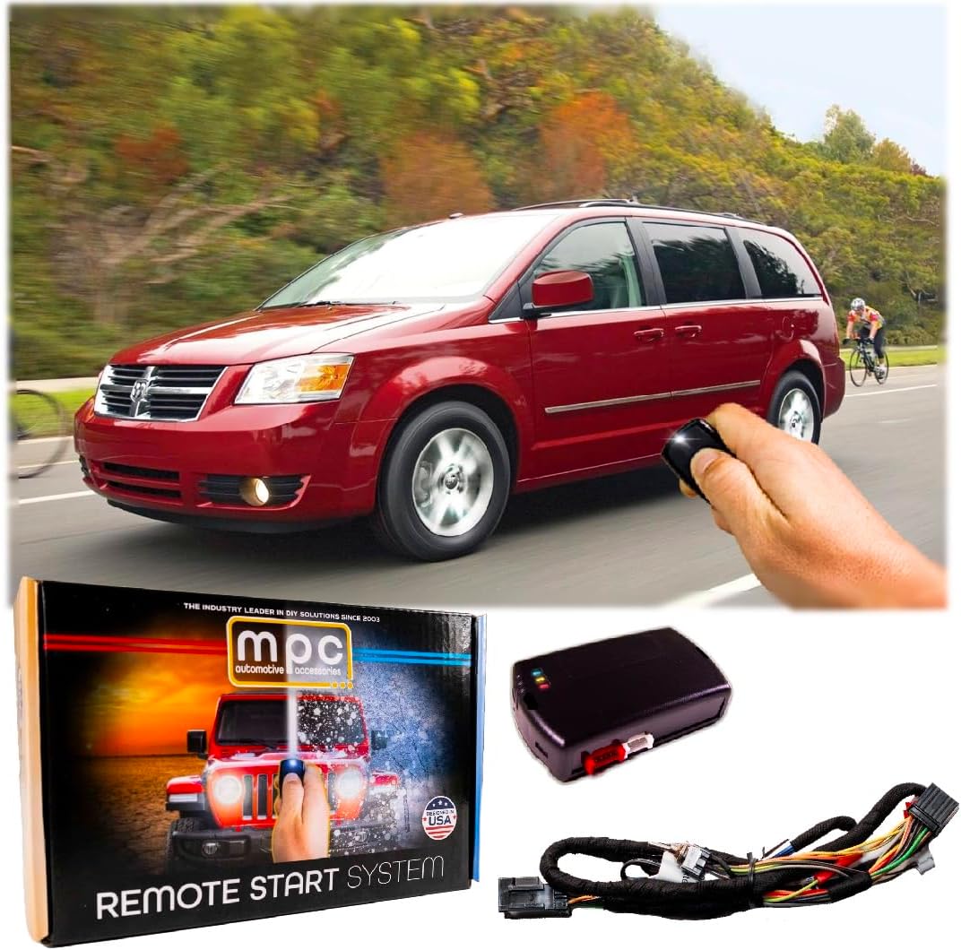 MPC Complete Factory Remote Activated Remote Start Kit Compatible with 2008-2010 Dodge Grand Caravan - Prewired - w/T-Harness