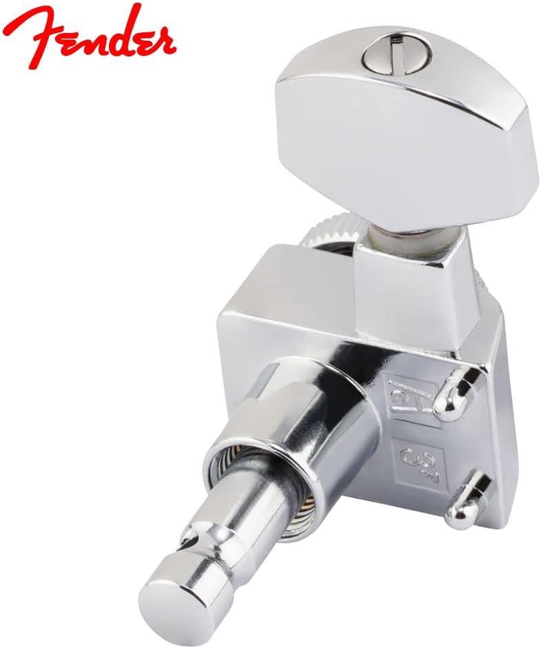 Fender Deluxe Drive Stratocaster Pickups & Deluxe Locking Staggered Guitar Tuners, Chrome 1.7 x 10 x 4.5 inches