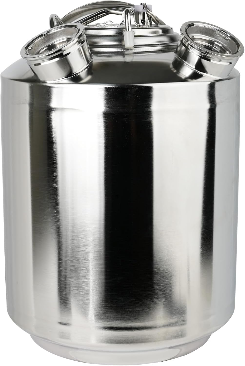 Howaoo 2.5 Gallon/10 L Cleaning Keg, Beer Line Cleaning Kit with 2 D Coupler Made of Stainless Steel, Beer Line Cleaner Used for Beer Line Cleaning, 2.5 Gallon Keg Line Cleaning Kit