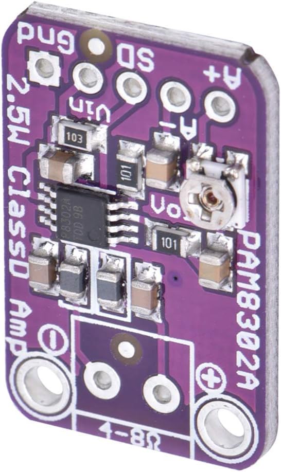2.5W Audio Amplifier Module, Single Channel, Potentiometer Volume Control, Thermal Protection, Low Power Consumption, Clear Sound for Audio Projects