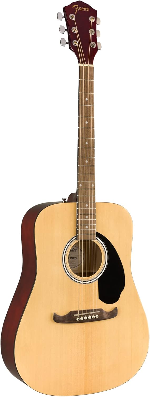 Fender FA-125 Dreadnought Guitar - Natural Bundle with Gig Bag, Tuner, Strap, Strings, String Winder, Picks, and Austin Bazaar Instructional DVD