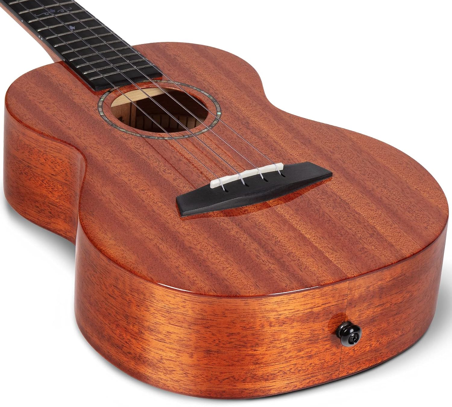 Enya EUC-MAD Concert Ukulele Solid Gloss Mahogany Original Color 23 Inch with High-end 15mm Padded Gig Bag