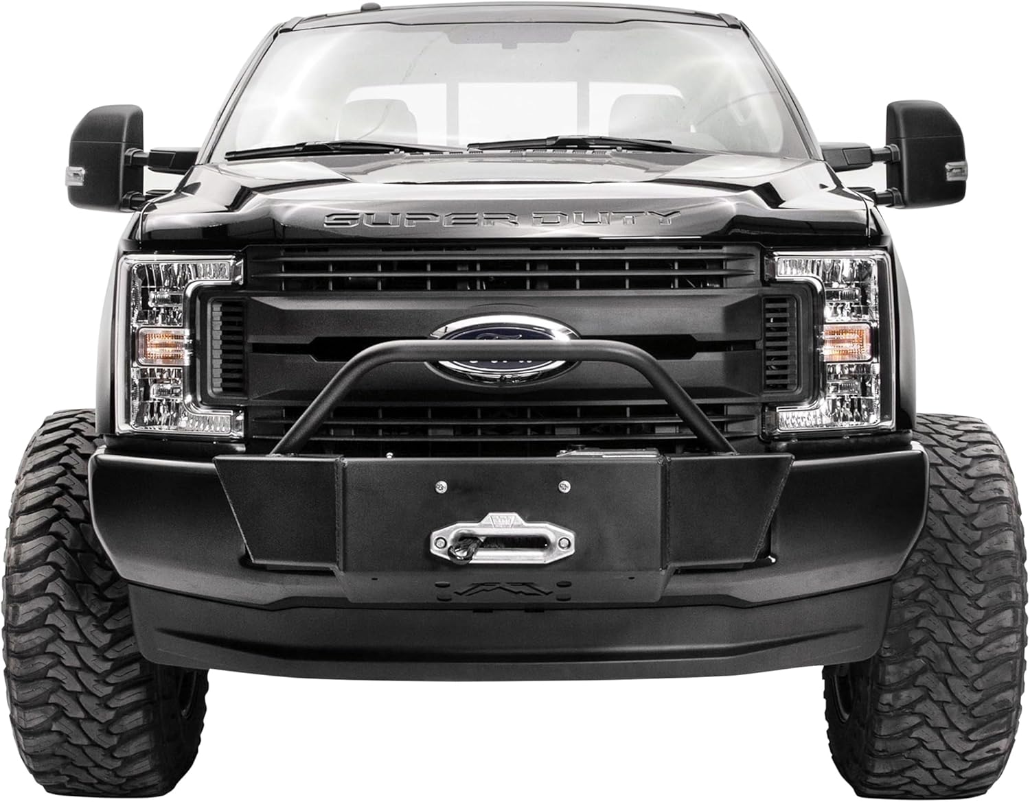 FAB FOURS FS17-N4160-1 Large Frame Winch Mount fits 17-22 Ford F-450 Super Duty - Large Frame 2 Stage Black Powder Coated