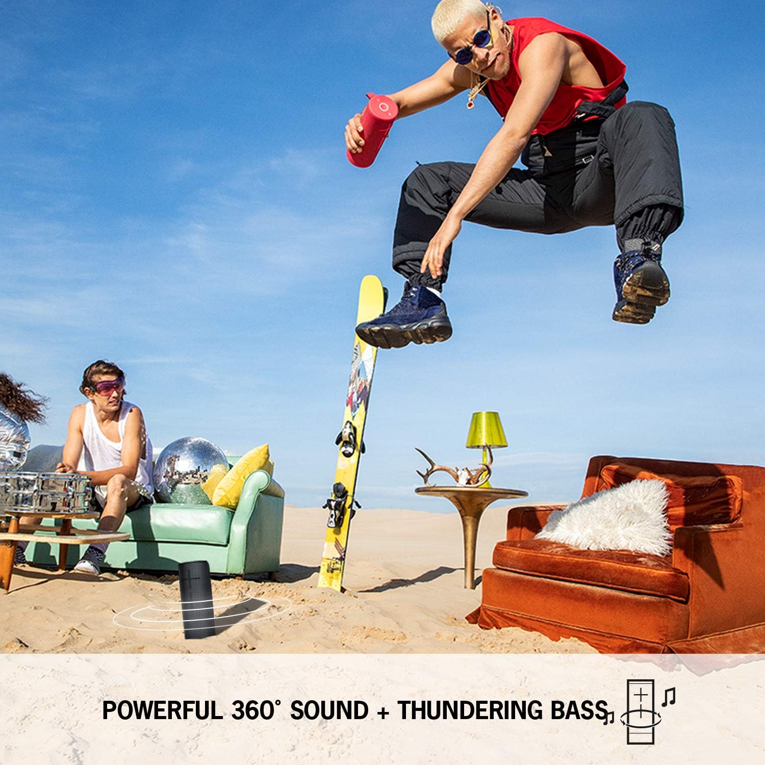 Ultimate Ears MEGABOOM 3 Portable Wireless Bluetooth Speaker (Powerful Sound + Thundering Bass, Bluetooth, Magic Button, Waterproof, Battery 20 Hours) - Lagoon Blue