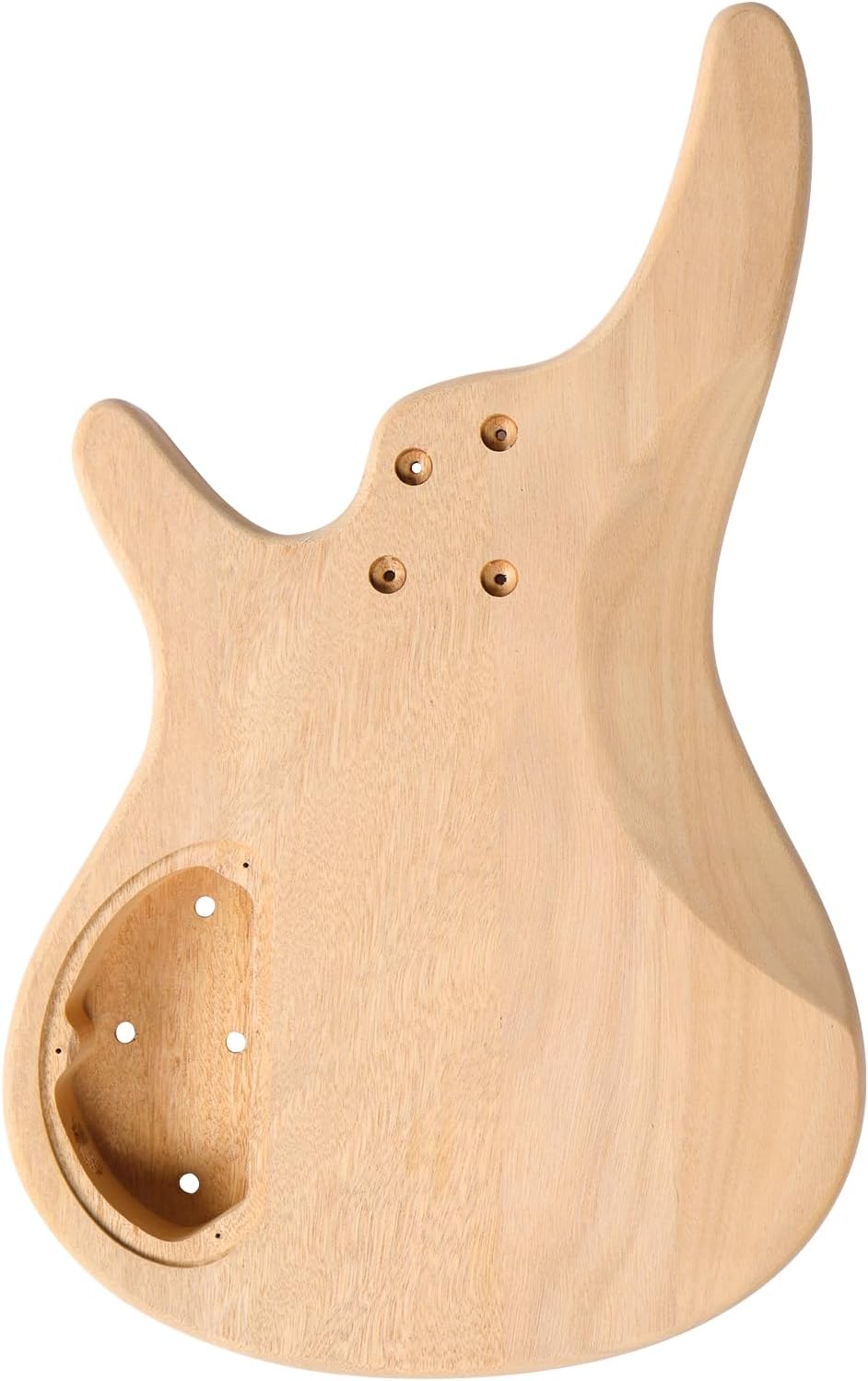 DIY Electric Bass Guitar Kit for Beginners and Hobbyists Featuring Solid Mahogany Body, Maple Neck, and Pre-Wired Components