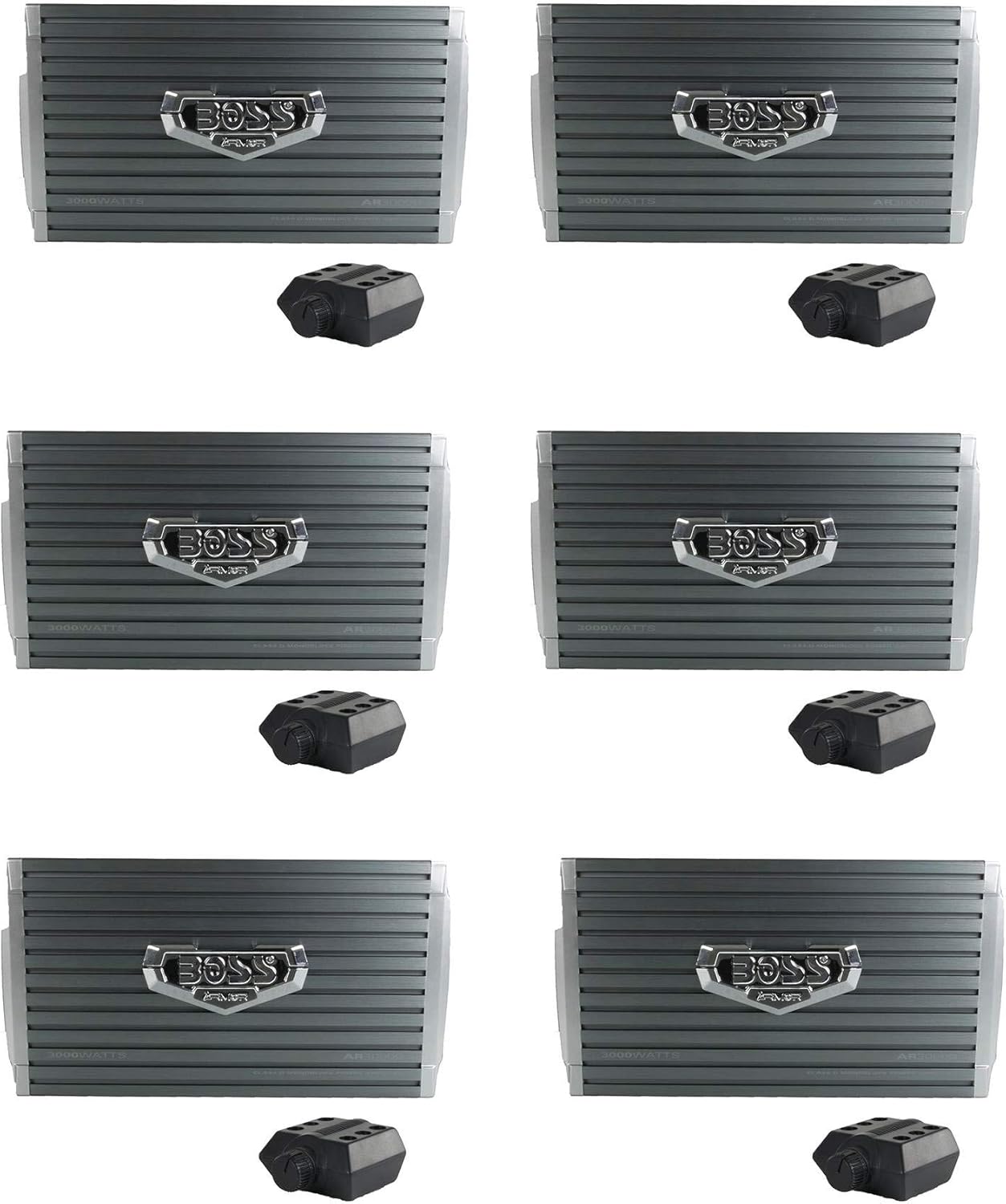 Armor 3000W MONOBLOCK D Car Amplifier Power Amp & Remote (6 Pack)