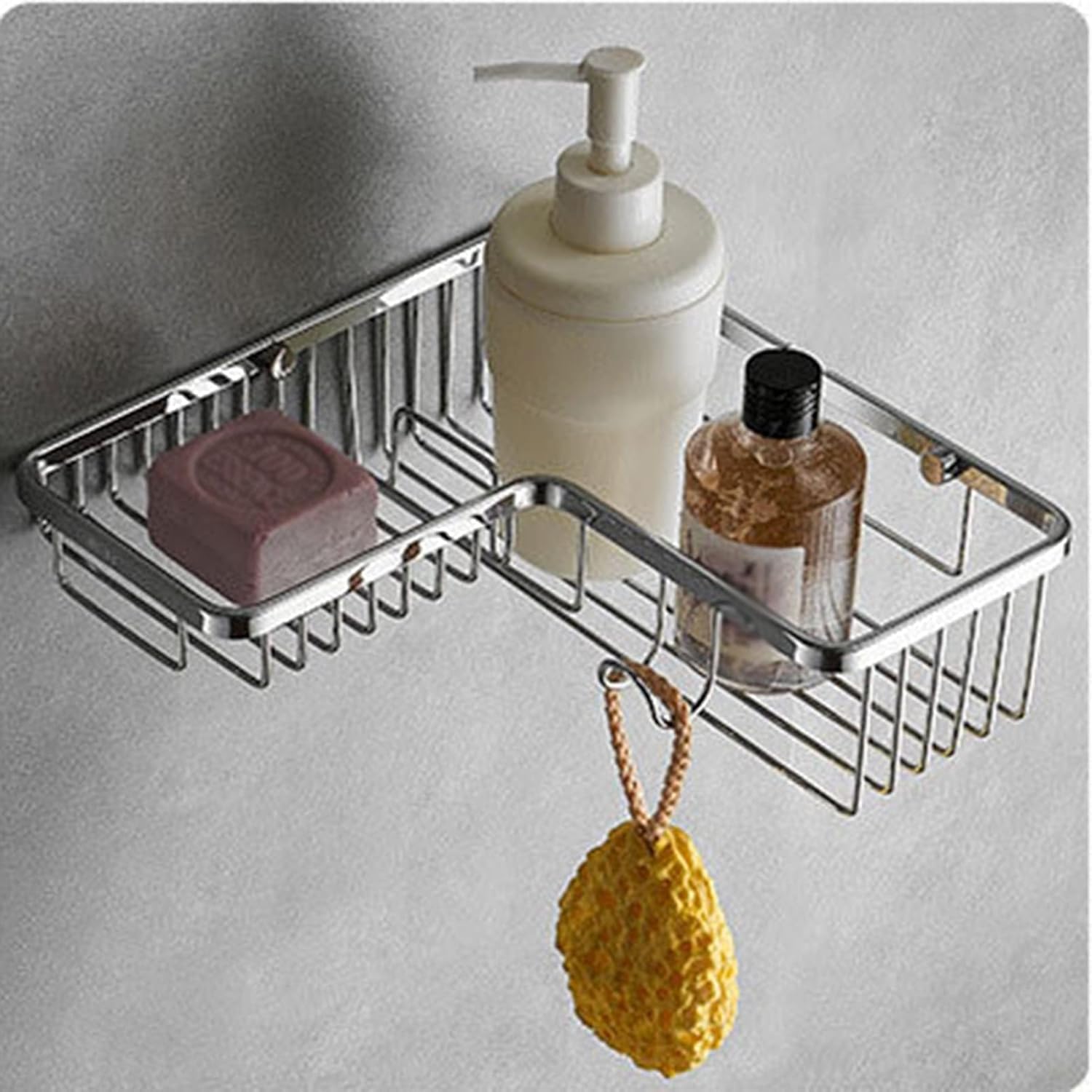 Xzeit Shower Shelves,Corner Shower Caddy, Adhesive No Drilling Bath Shelf, Wall Mounted Shower Storage Rack, for Kitchen, Dorm