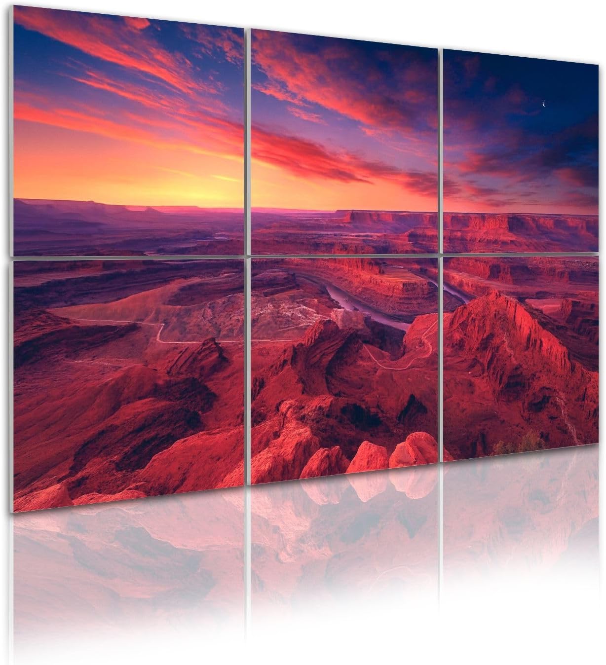 6 Pack Art Acoustic Panels Self Adhesive First Light Dead Horse Canyon Decorative Soundproof Wall Panels Sound Absorbing Panel 48