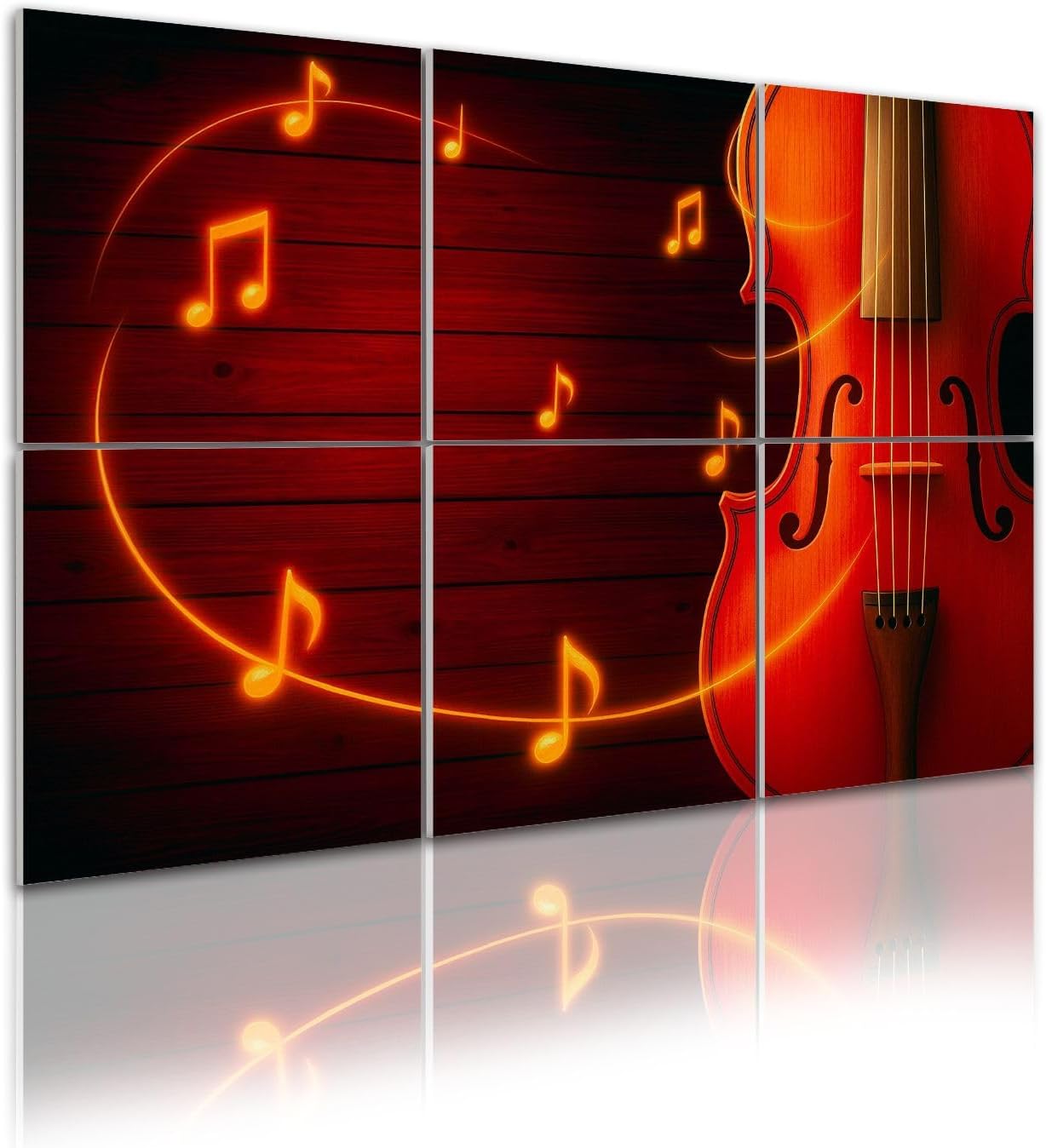 6 Pack Art Acoustic Panels Music violin Sound Absorbing Panel 48