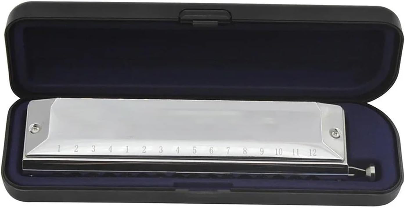 Chromatic Harmonica 16 Holes 64 Notes Metal Portable Woodwind Instrument