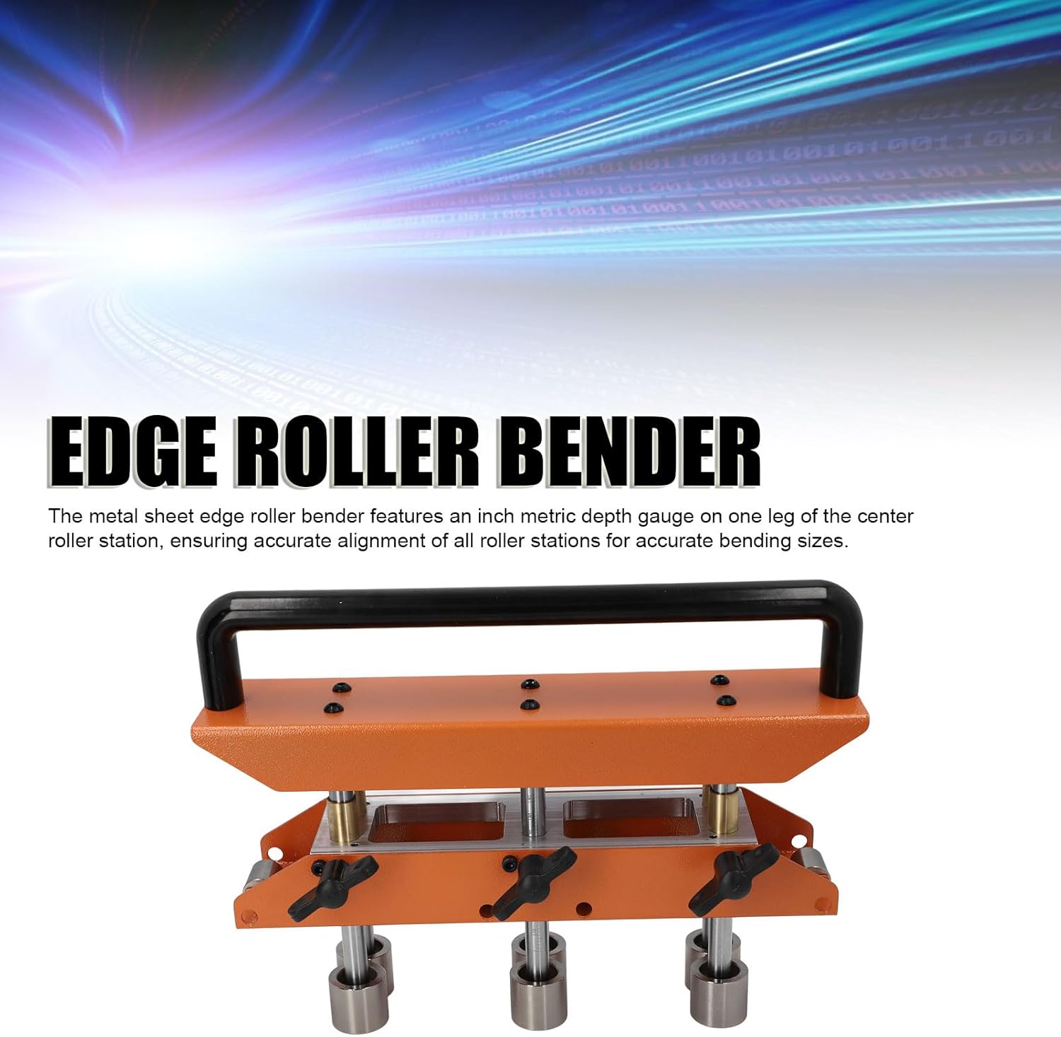 Three Station Metal Sheet Roller Bender Accurate Depth with V Shaped Roller Ideal for Steel Aluminum and Copper 0-90° Bending Angle for Industrial Production and Daily