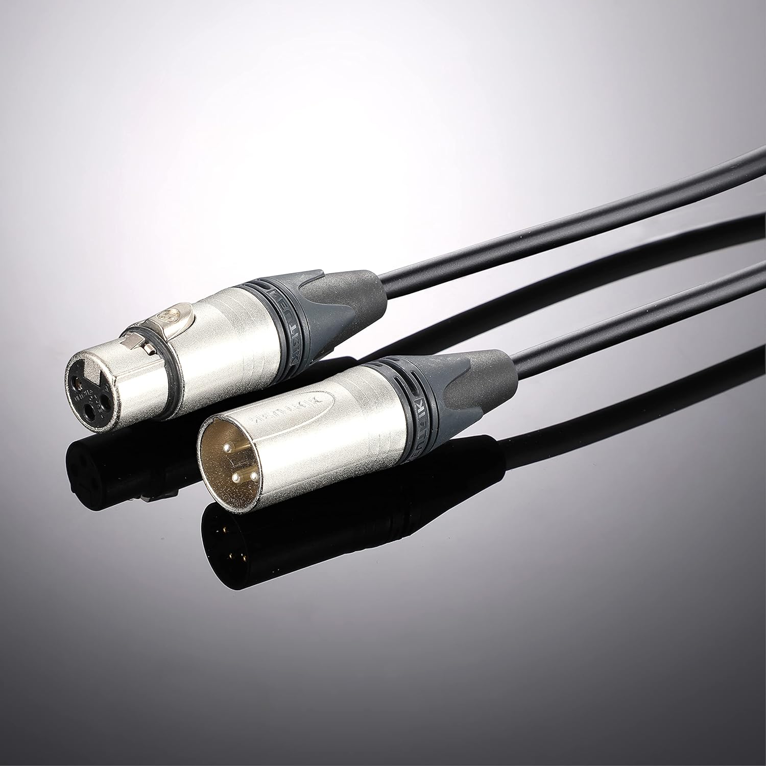 DIY Customized Cable Audio Microphone XLR Line Male to Female, CANARE L-4E6S Wires O.D 6mm, NEUTRIK Silver-Plated XLR Plug Connector, for Mixer Condenser Mic Connection Extension (10 Meters/Pack)