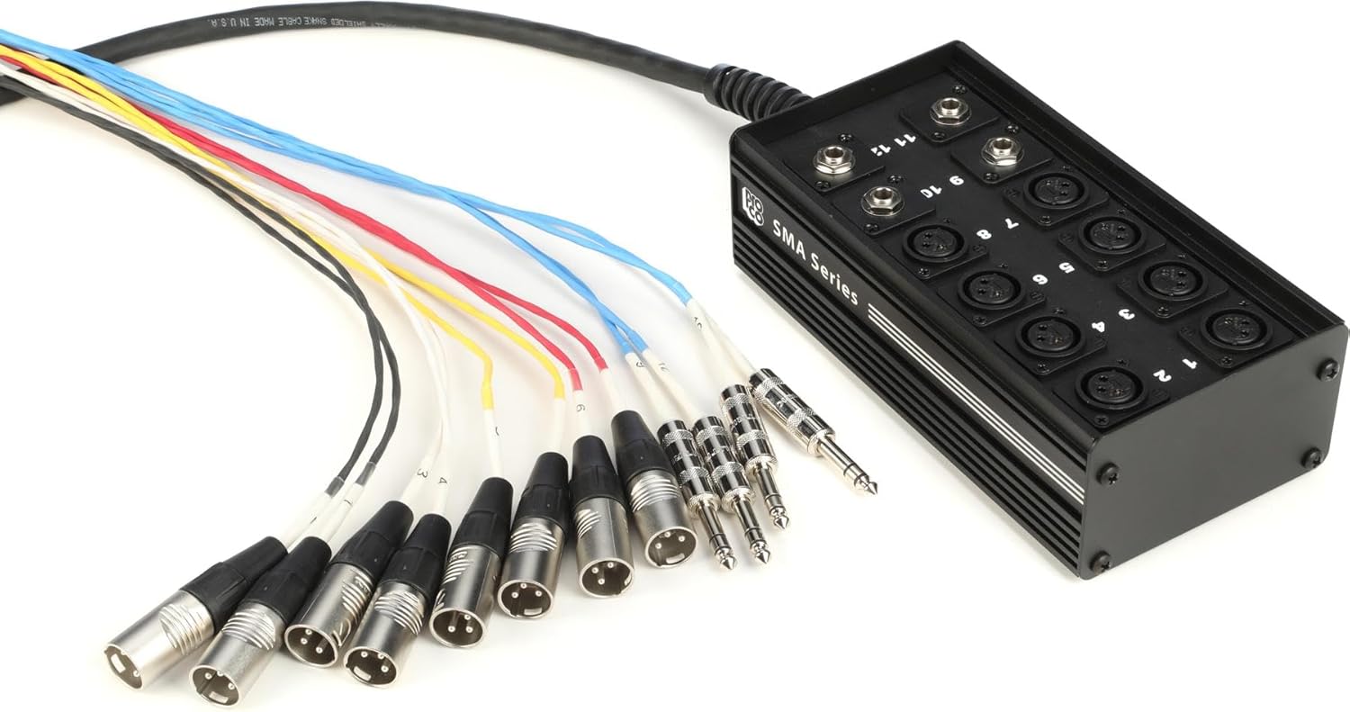 Proco SMA0804FBQ-25 StageMaster 8x4 Stage Snake with 1/4 Inches Returns - 25 Feet