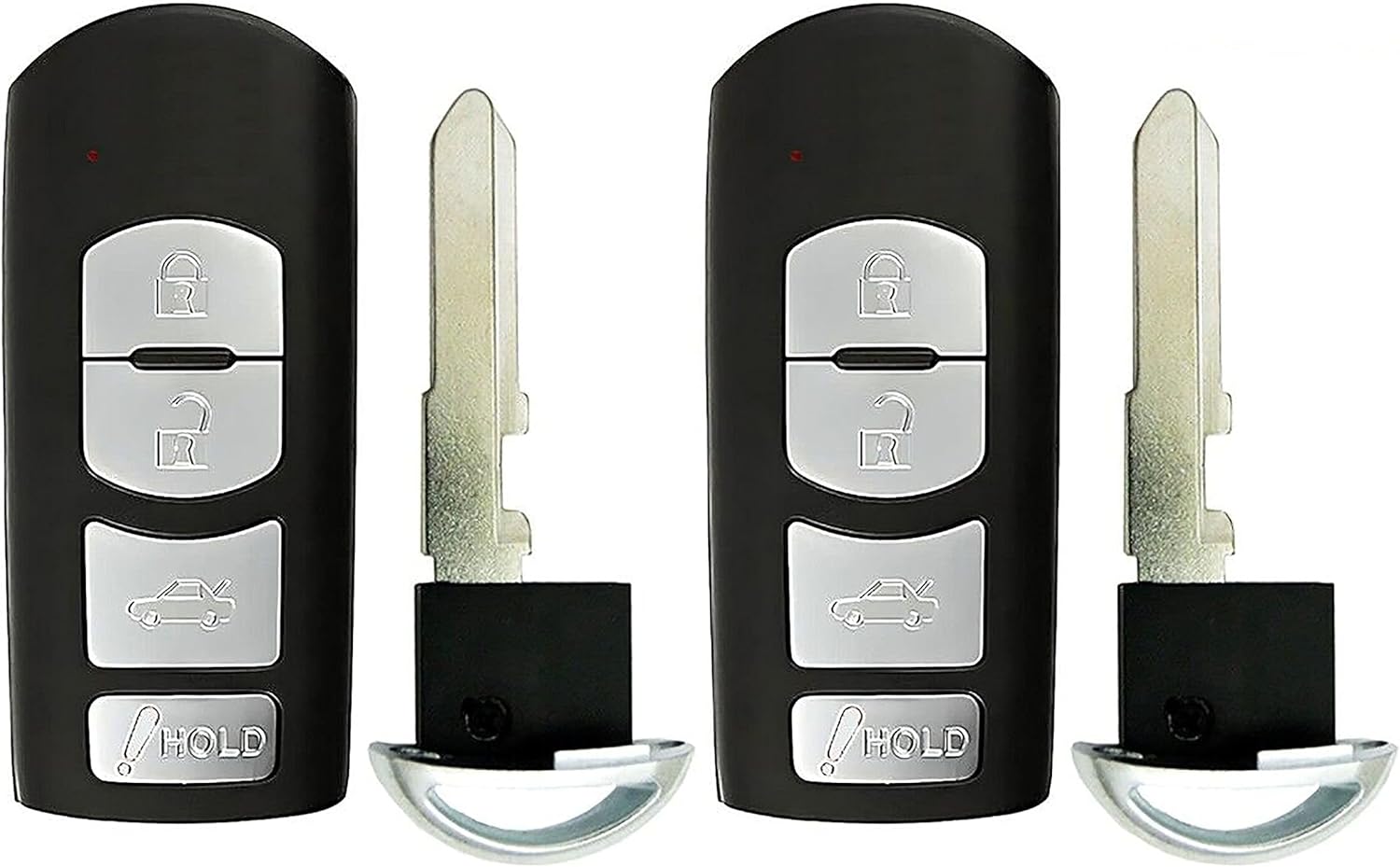 2X New Replacement Key Fob Remote Compatible with & Fit for Mazda Vehicles (Read Description) - MPN WAZSKE13D01-05