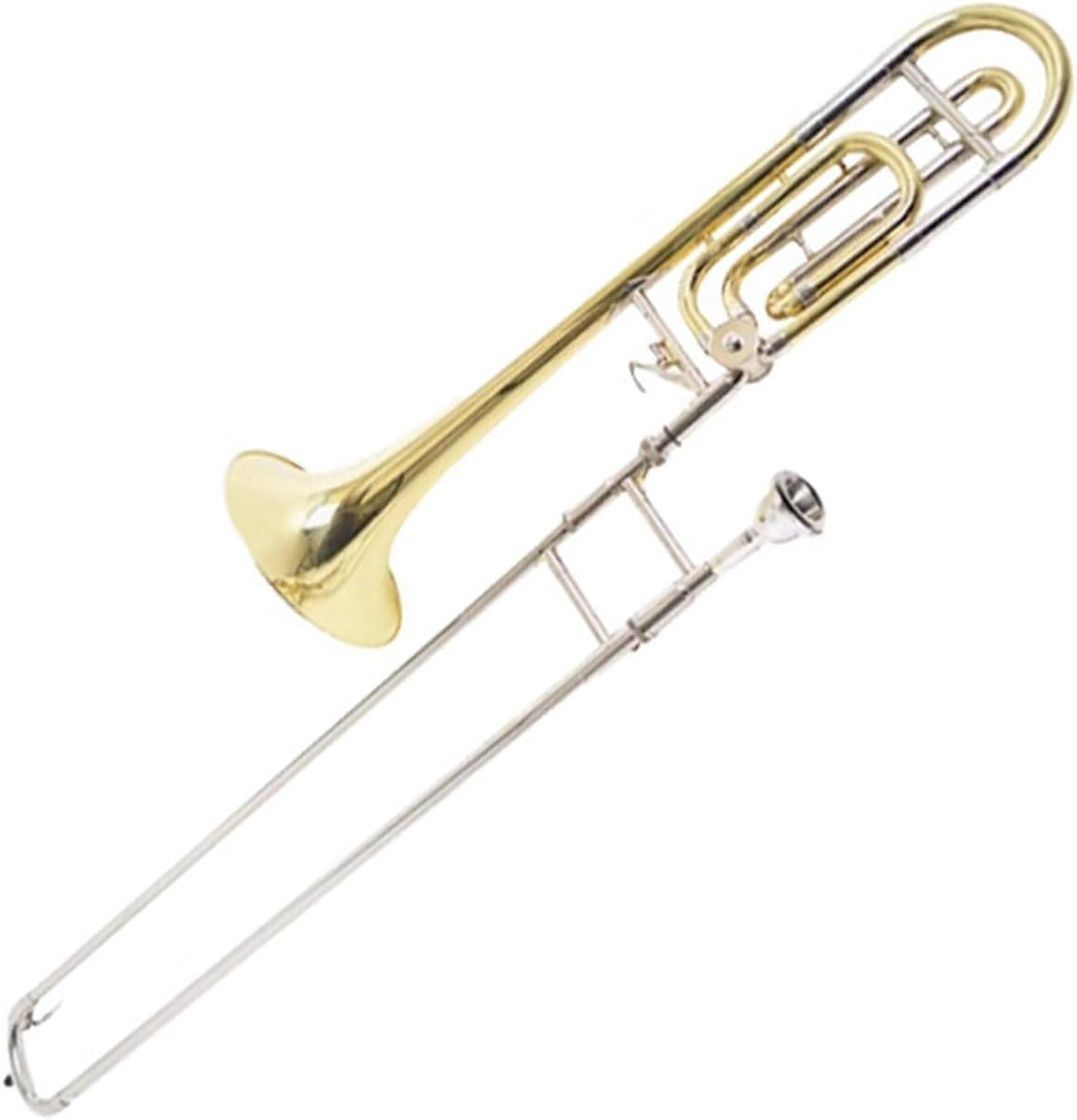 Adult Trombone Instrument Transposing Trombone In B Flat To F Key White Copper Bowstring