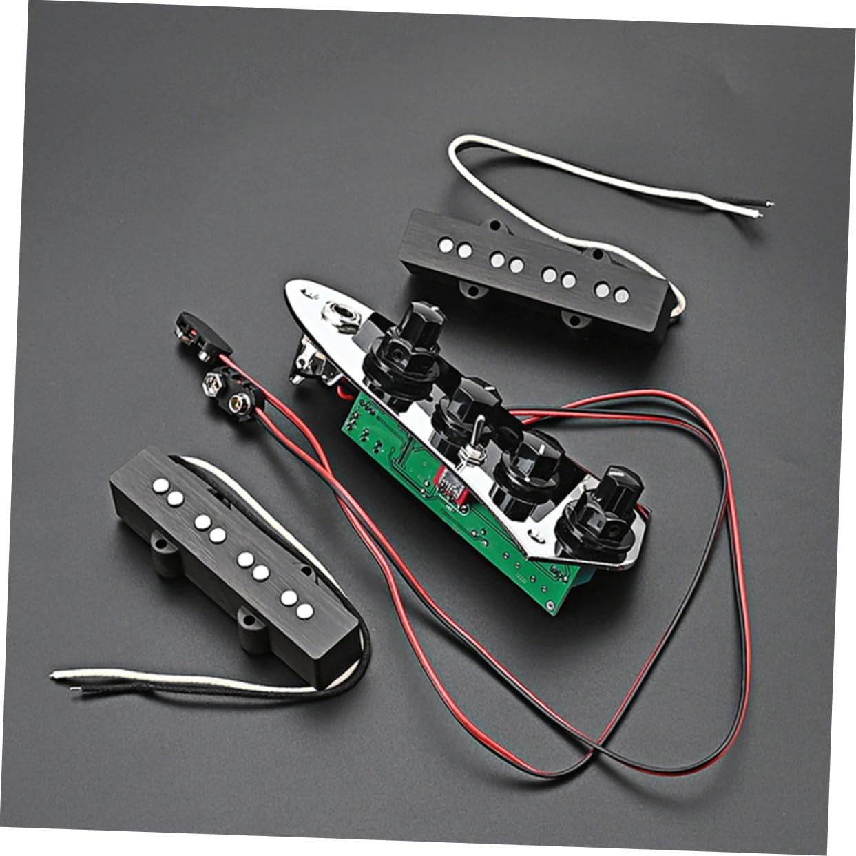 1set Bass Pickup Set String Pickup for Electric Bass Guitar Compact Design Enhanced Sound Clarity Plate Assembly