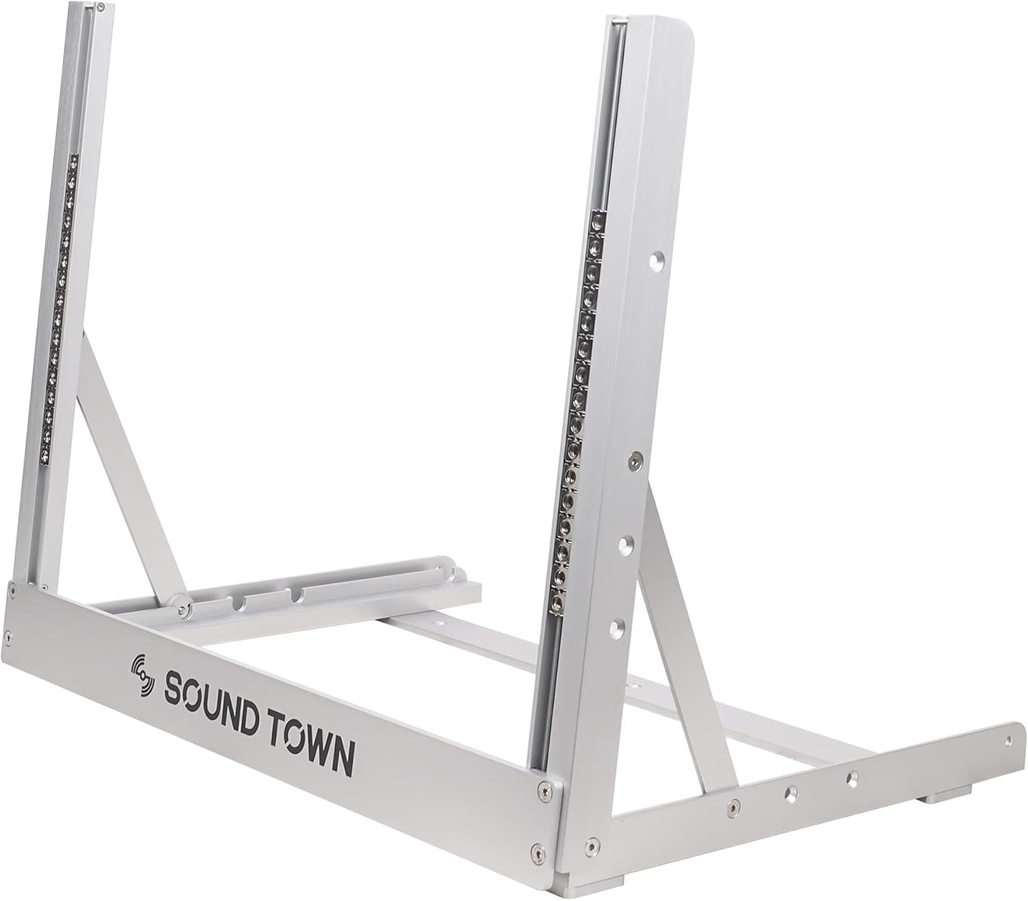 Sound Town 8U Aluminum 2-Post Desktop Open-Frame Rack, Angle Adjustable, for Audio/Video, Network Switches, Routers, Patch Panels (2PF-8A)