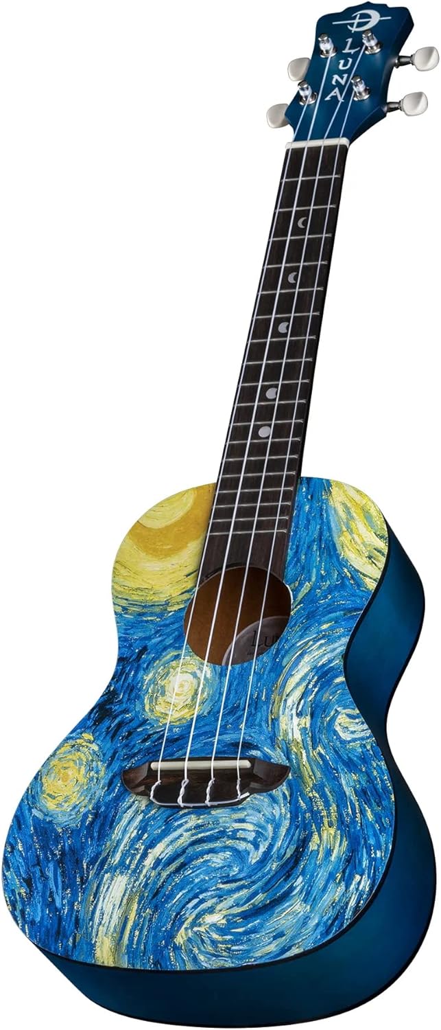 Luna, 4-String Uke Starry Night Ukulele-Concert with Gigbag STR C,UKE STR C,2