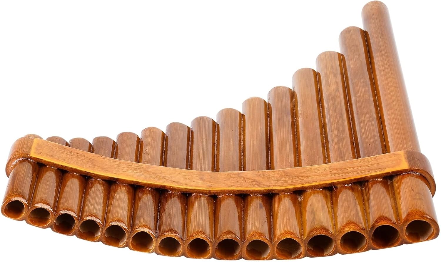 KESHUO 15-Pipe G Key Bamboo Pan Flute and Wind Instrument Pan Flute Panpipes (Color : Left-Hand)