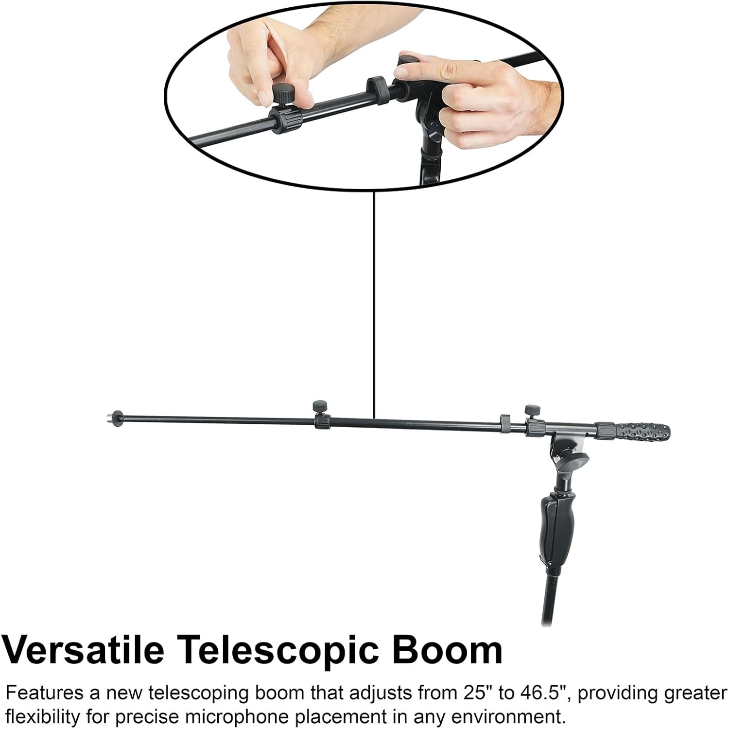 Rockville PRO-D7 Kit Bundle: 7-Piece Drum Microphone Set with Bass, Snare, and Overhead Condenser Mics, (2) RVMIC3 V2 Tripod Boom Stands, (2) Kick Drum Amp Mic Stands with Round Base, 5-Items