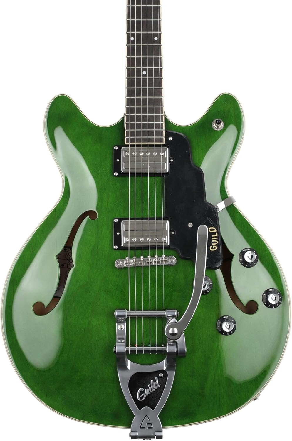 Guild Guitars Starfire I DC Semi-Hollow Body Electric Guitar, Emerald Green, Double-Cut w/ Guild Vintage Tuners, Newark St. Collection