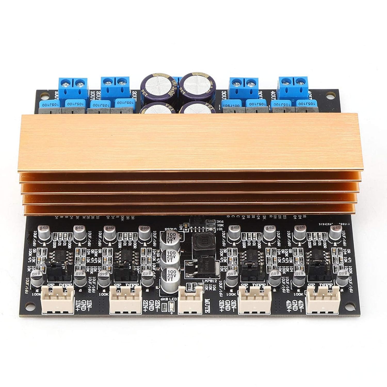 4-Sound Channel Digital Amplifier Board, Practical High-Power Tpa3255 Amplifier Module Class D Amp Module Audio Parts, with Simple Installation, for Sound System Speaker DIY