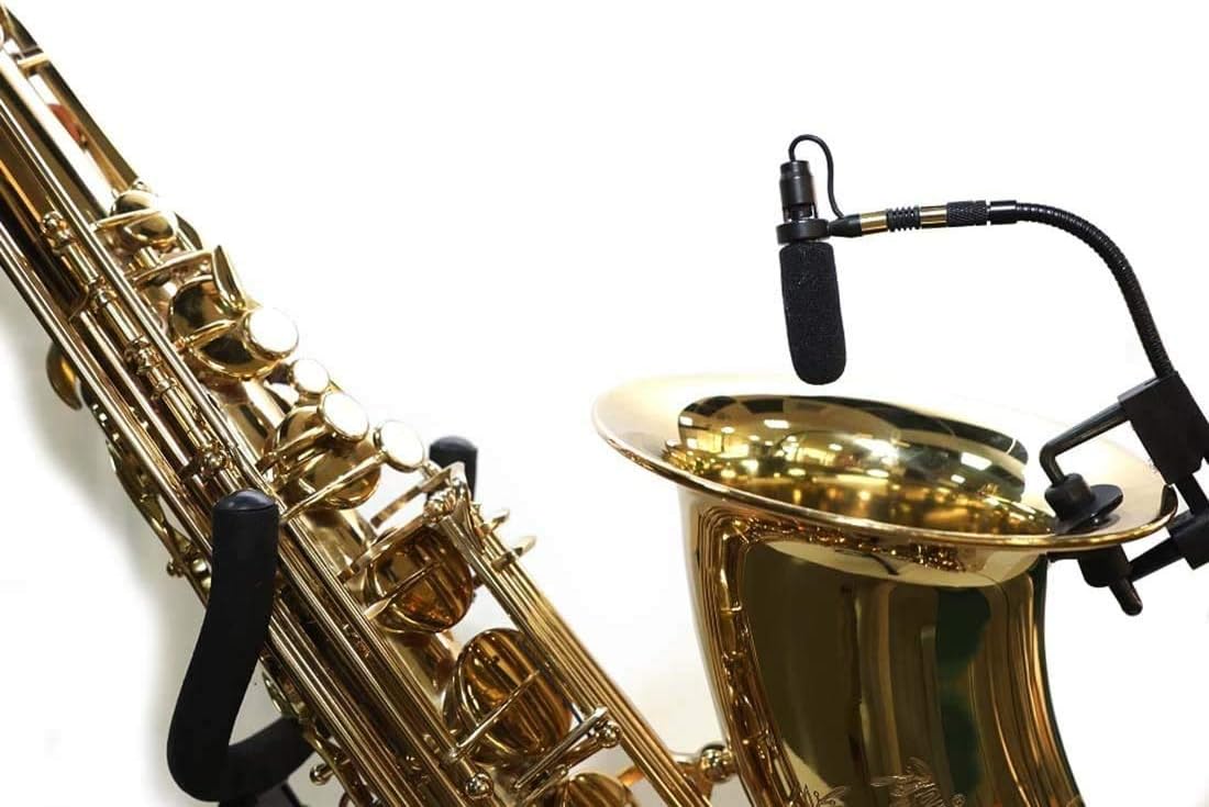 PMMB19-Saxophone Musical Instrument Microphone with Saxophone/Trumpet Clip & 5 Connectors