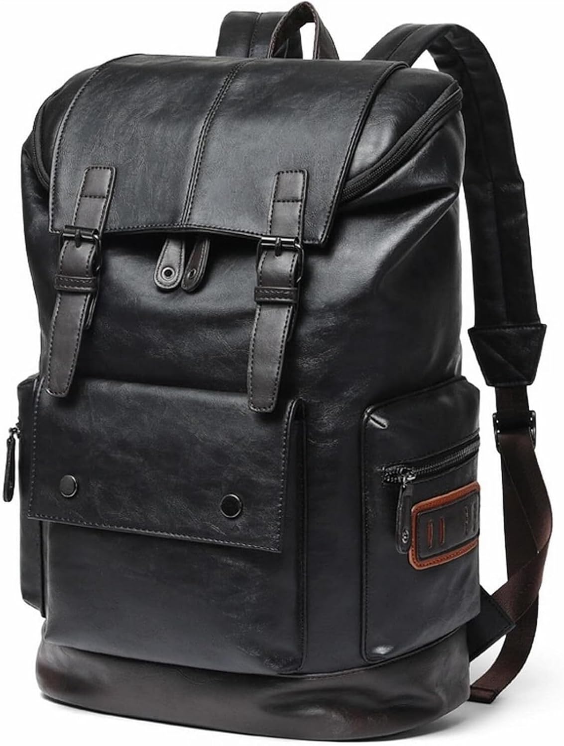 Mens Backpack Men Leather Backpack Men's Large Antitheft Pu Travel Backpack Laptop Bag Big School Male Business Shoulder Bag