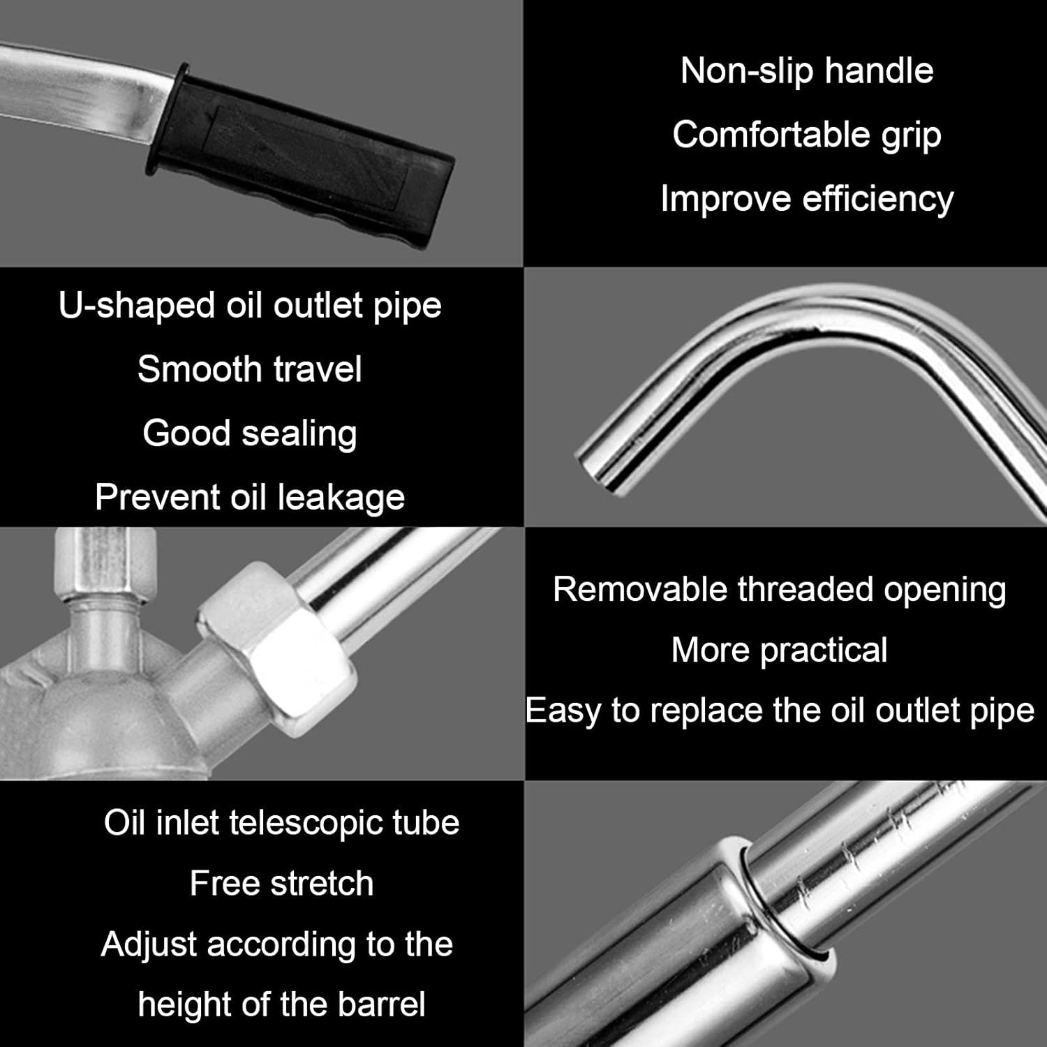 Hand Tool Heavy-Duty Lever Pump Fuel delivery Pump, Aluminum Alloy Barrel Type Retractable Fuel Drum Pump, Used for Sending, Diesel, lubricating Oil and Other Barrel Pump Tools