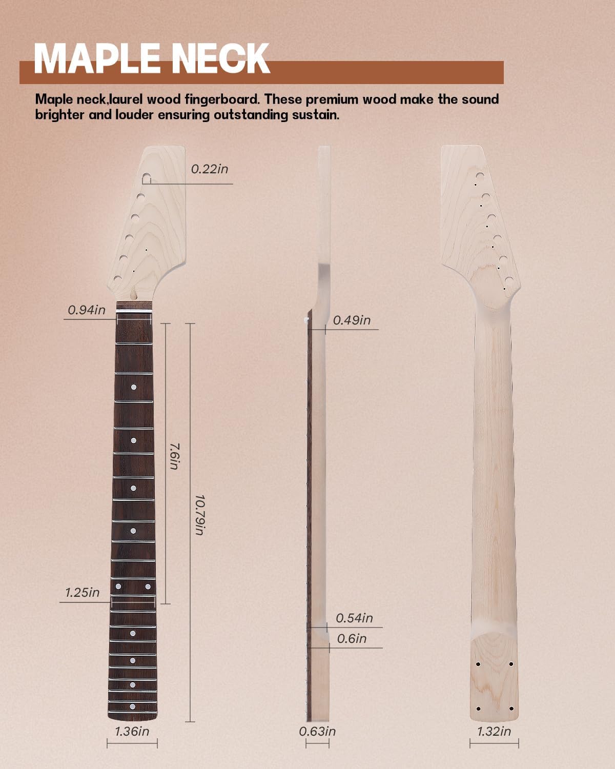 Leo Jaymz DIY ST Style Electric Guitar Kits with Roasted Pine Body and Maple Neck - Laurel Wood Fingerboard,Strap and All Components Included (ST Roasted Pine)