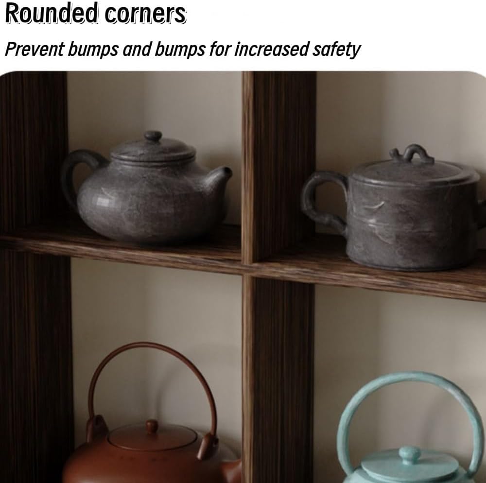 Multi-Layer Storage Rack Cup Holder Wood Display Stand Hanging Mug Organizer for Living Room Tea Room Long-Lasting