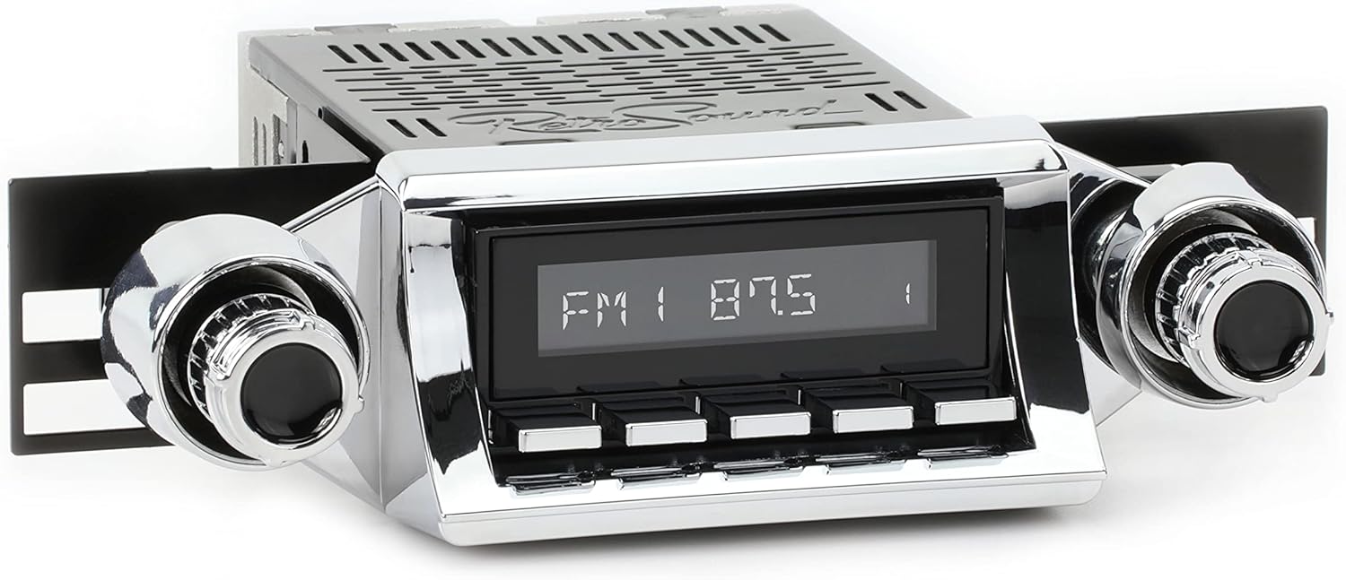 RetroRadio Compatible with 1957 Chevrolet Bel Air Features Include Bluetooth, HD, SiriusXM Ready, AM/FM LBC-M4-104-252-51-74C