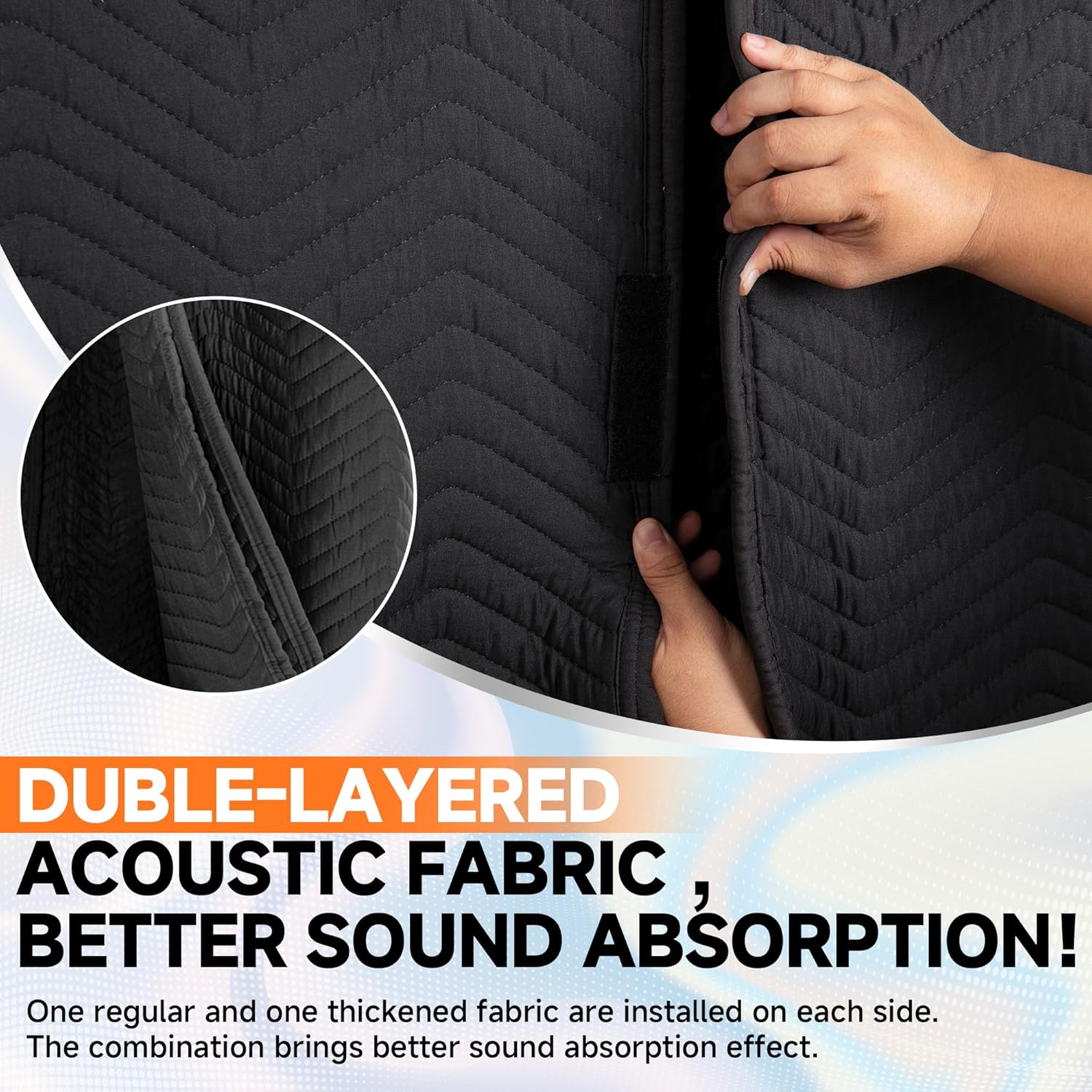 Starfavor Portable Vocal Booth - Sound Booth for Recording Echo-Free Vocals, Double-layer 360 Reverb Stand-In Isolation Shield, Pro-Sound Blankets, Portable Recording Studio with Travel Bag