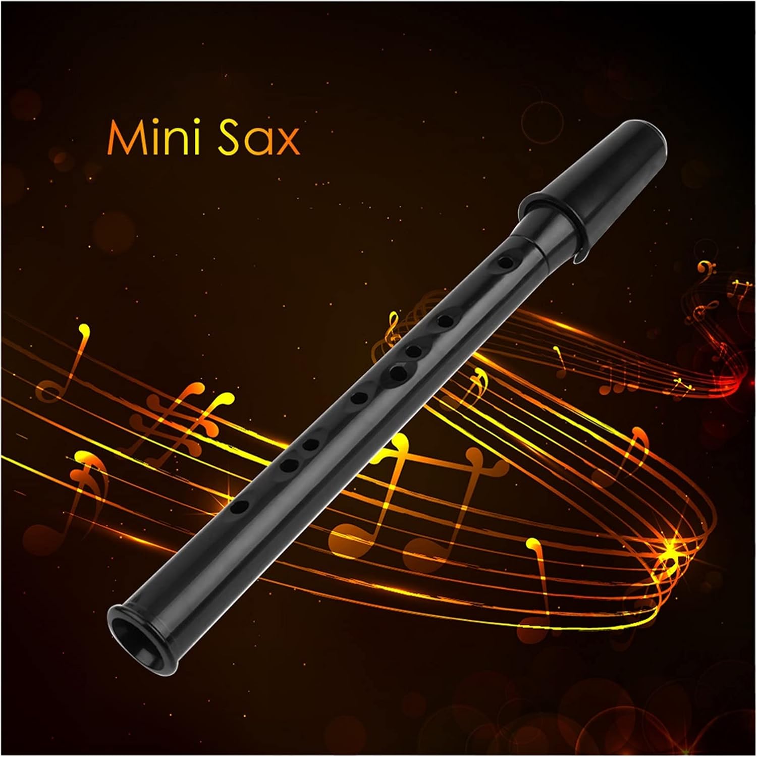 Sax Beginners Kit Mini Pocket Bb Saxophone Alto Mouthpiece ABS Sax Black Set Woodwind Musical Instruments Accessories Wind Instrument (Color : Silver Clip 2 Reeds)