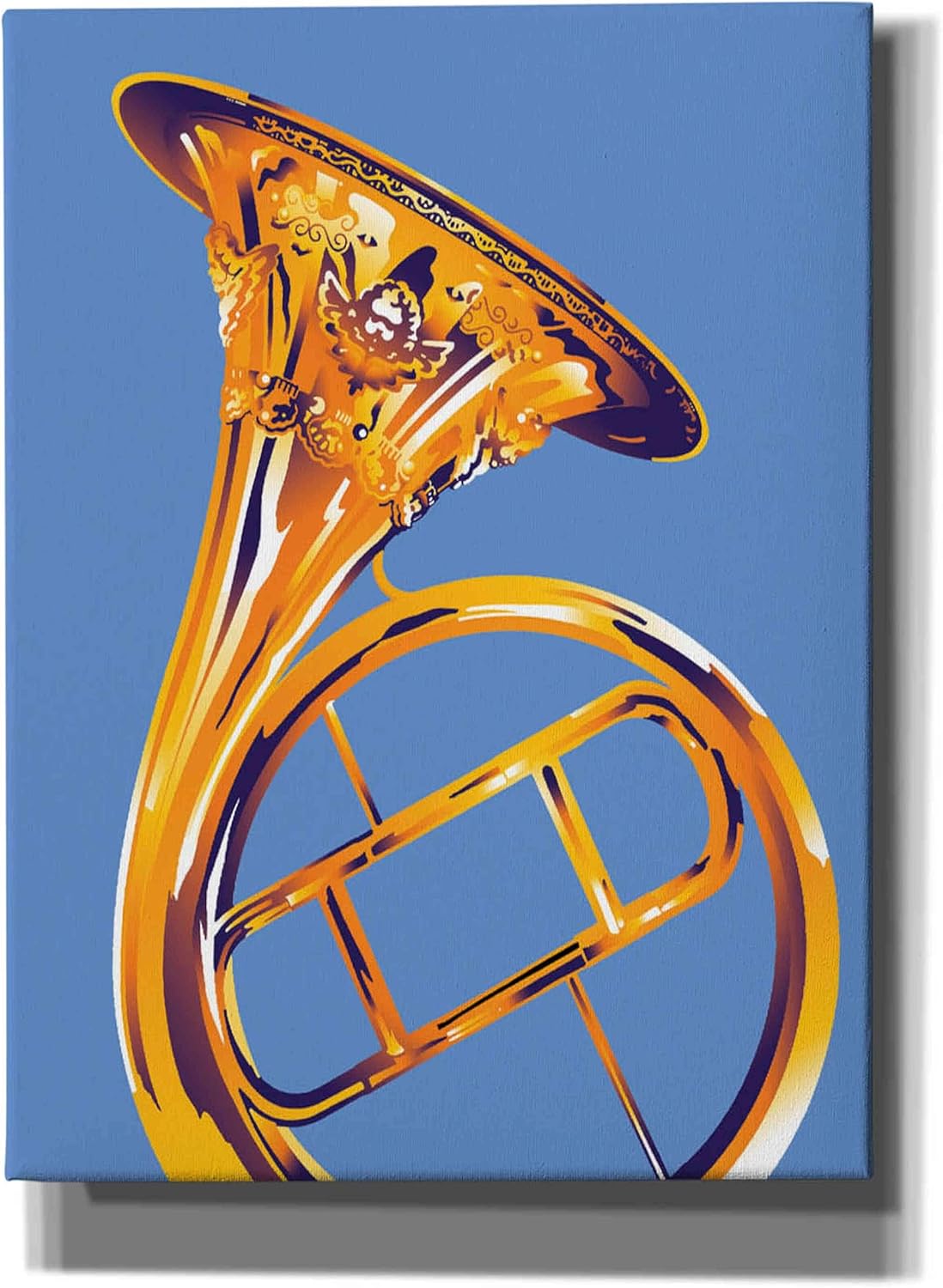 Epic Graffiti 'French Horn 8' by David Chestnutt, Giclee Canvas Wall Art, 40